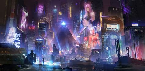 Wallpaper #b3MUf44BFI5NbQksqRec55 Cyberpunk City Cyberpunk City Futuristic City Cyberpunk Aesthetic