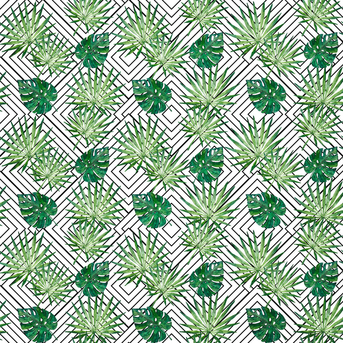 Wallpaper #am19apcBycdYOYFTxHE678 Green Leaf Patterns on Strip Fabric E2223 Jersey Print Factory