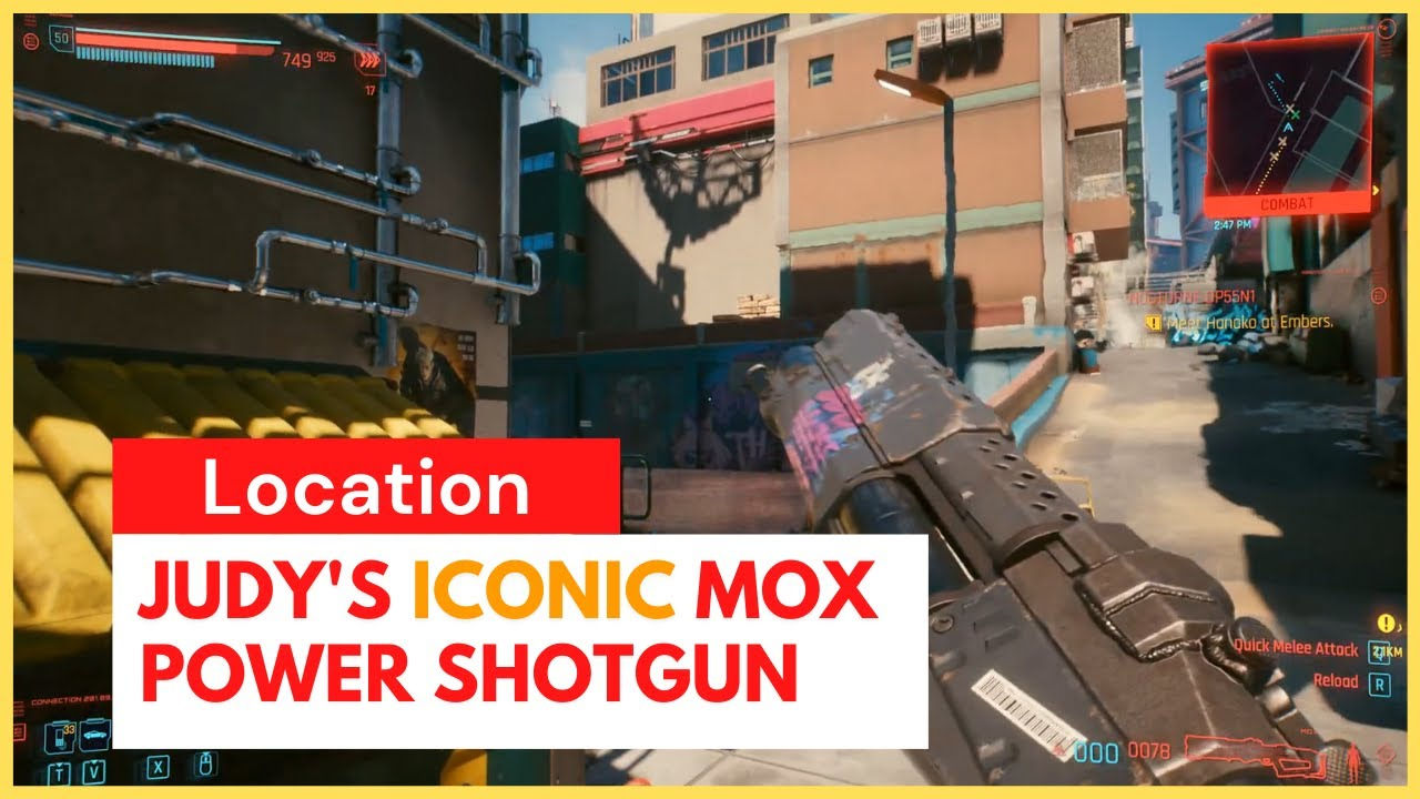 Wallpaper #brgy3ZIBJvJKYCmEnf-H199 Cyberpunk 2077 Judys Iconic Mox Power Shotgun Location Youtube
