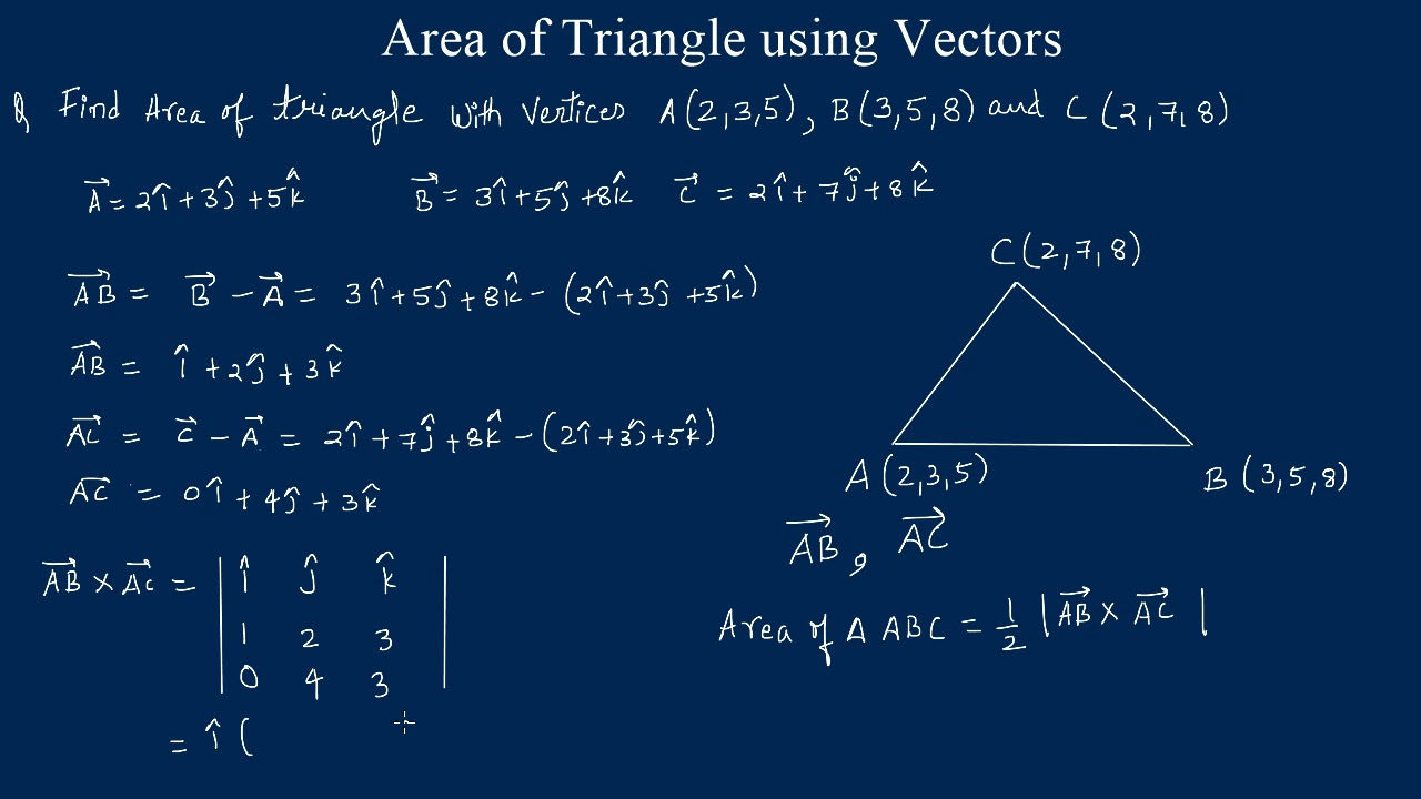 Wallpaper #NWfA5ZIBSpphPi3-3TGk231 Area of Triangle by Vector Method Class 12 Kamaldheeriya Youtube