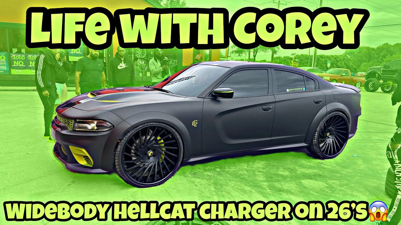 Wallpaper #f7jg15IBJvJKYCmEq-UZ244 Life with Corey 2020 Widebody Hellcat Charger on 26s Forgiatos is