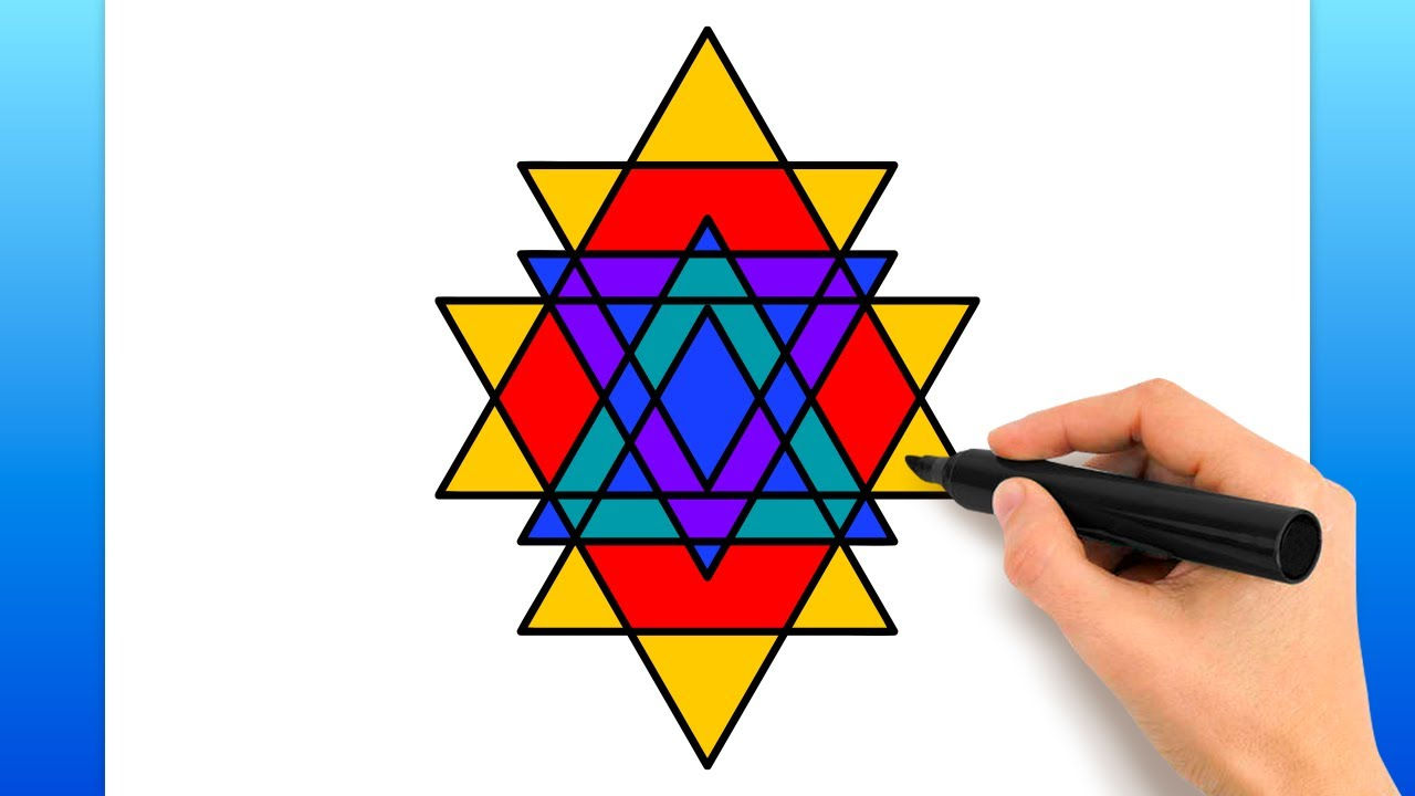 Wallpaper #Dbiz25IBJvJKYCmE9fje10 How to Draw a Geometric Triangle Design Easy Drawing Tutorial Youtube