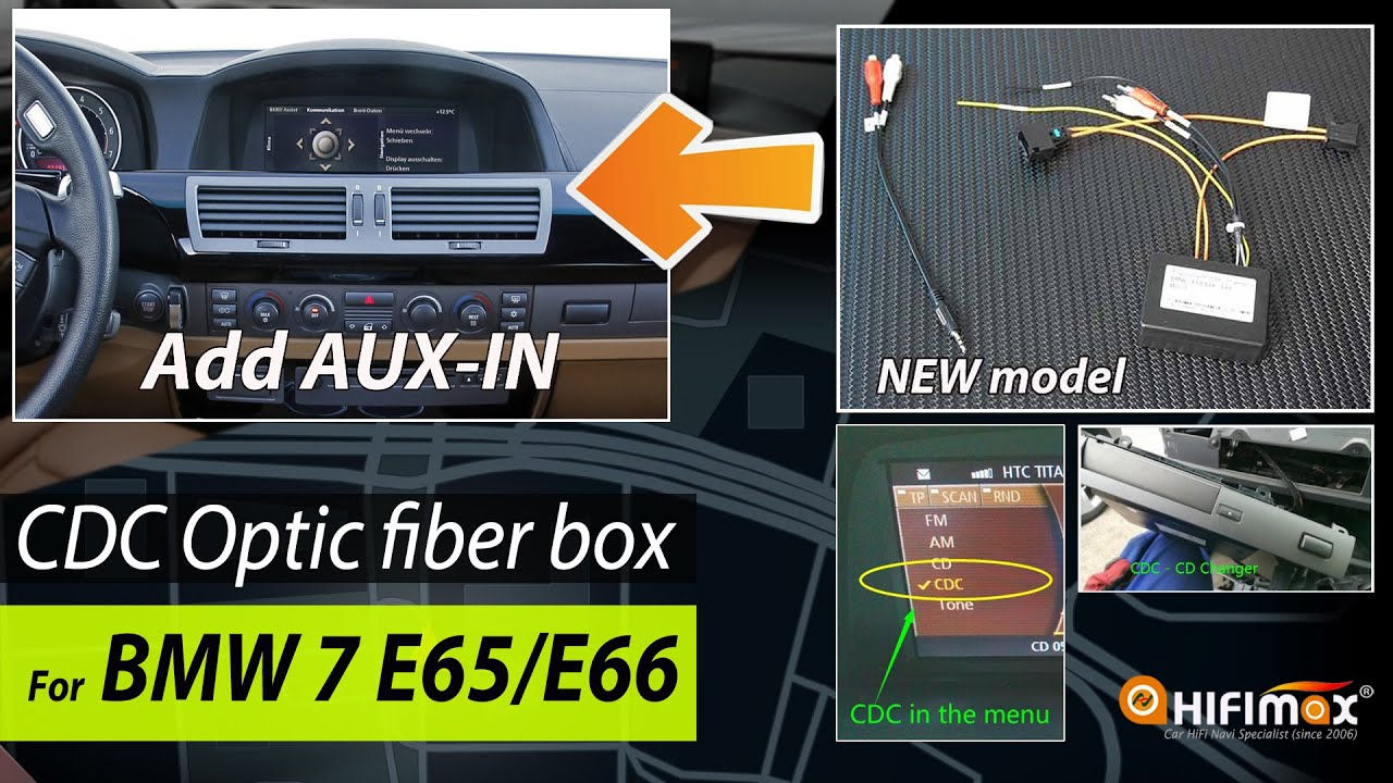 Wallpaper #fJxD4pIBZHQxiYarrL_b298 BMW 7 Series E65 E66 Cdc Simulate Optical Fiber Box Add Aux in