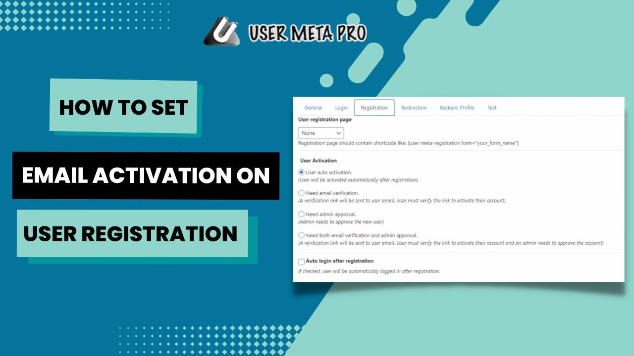 Wallpaper #CbiC3JIBJvJKYCmEUPzh121 How to Set eMail Activation on User Registration Form User Meta Pro