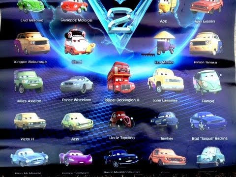 Wallpaper #AJy_4ZIBZHQxiYarMr3S134 20 Characters of Disney Pixar Car2 Movie Including Lightning Mcqueen