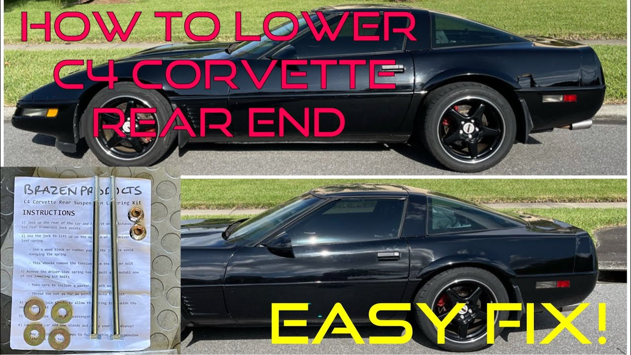 Wallpaper #G7iC25IBJvJKYCmEuPdD3 How to Lower C4 Corvettes Rear End Easy Fix 1984 1996 Youtube