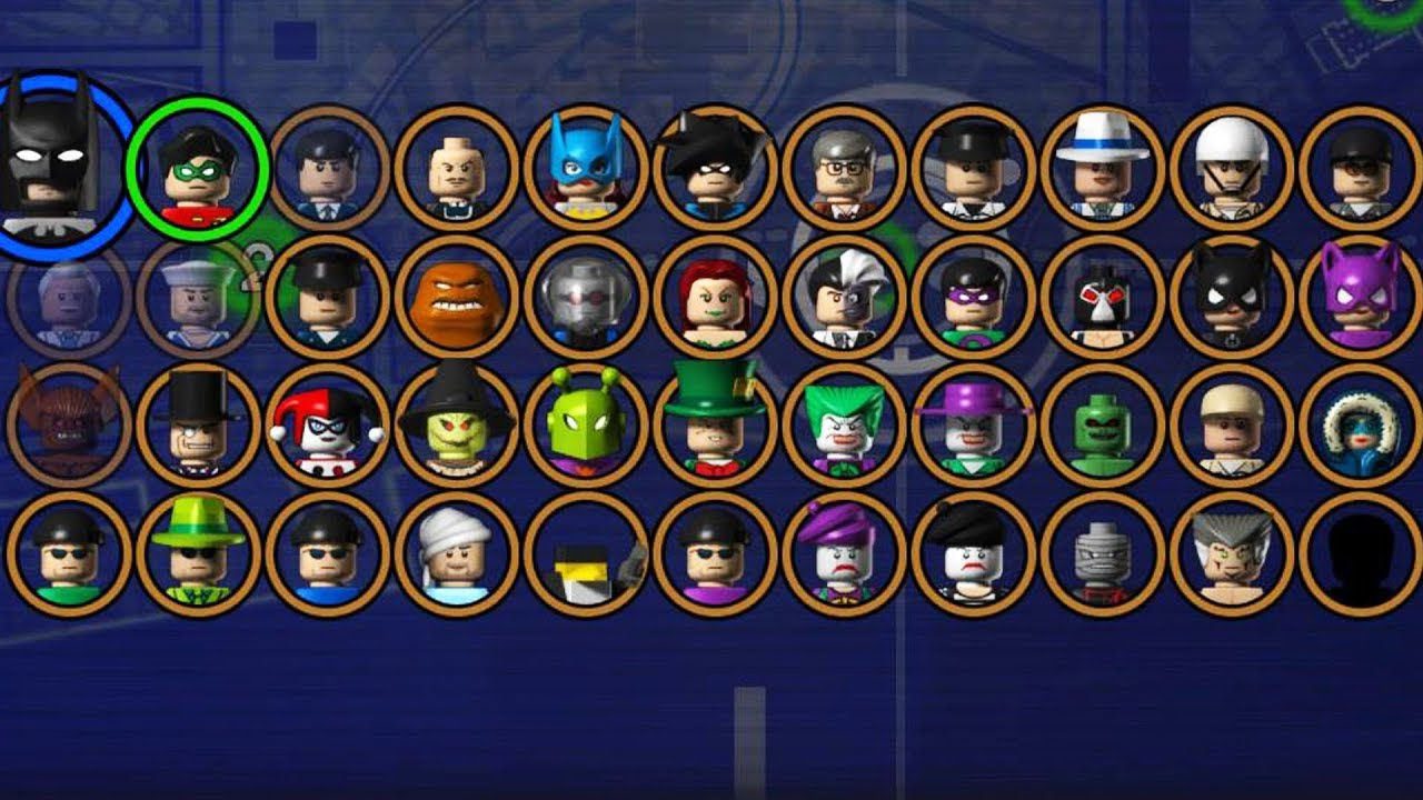 Wallpaper #PLn53ZIBJvJKYCmEwAP5292 Lego Batman the Videogame Complete Character Grid Youtube