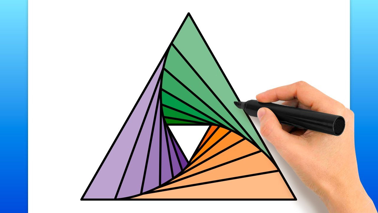 Wallpaper #cbln3ZIBJvJKYCmEEAAv3 How to Draw a Geometric Triangle Design Easy Drawing Tutorial Youtube