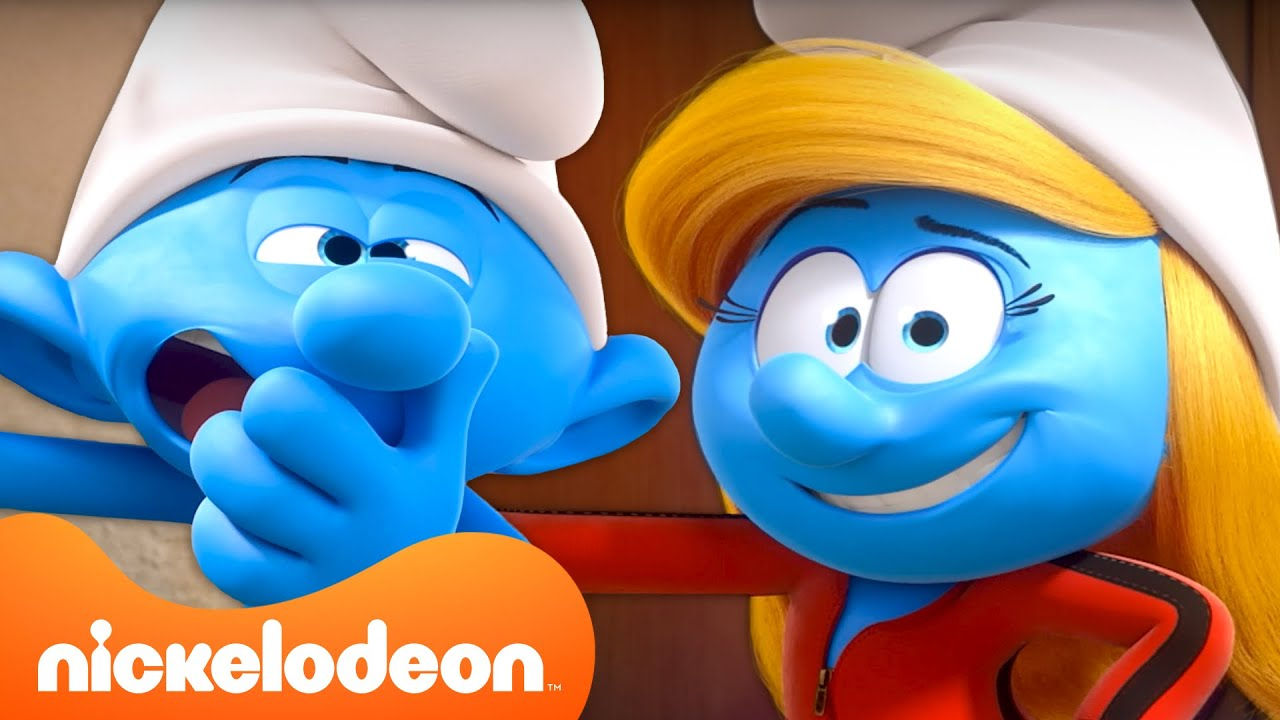 Wallpaper #kLiH2JIBJvJKYCmEZujO52 Smurfette Learns to Relax W Lazy Smurf the Smurfs Full Scene