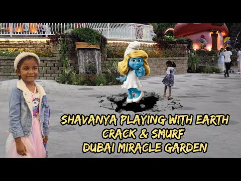 Wallpaper #kLiH2JIBJvJKYCmEZujO71 Shavanya Playing with Smurf Earth Crack at Dubai Miracle Garden Youtube