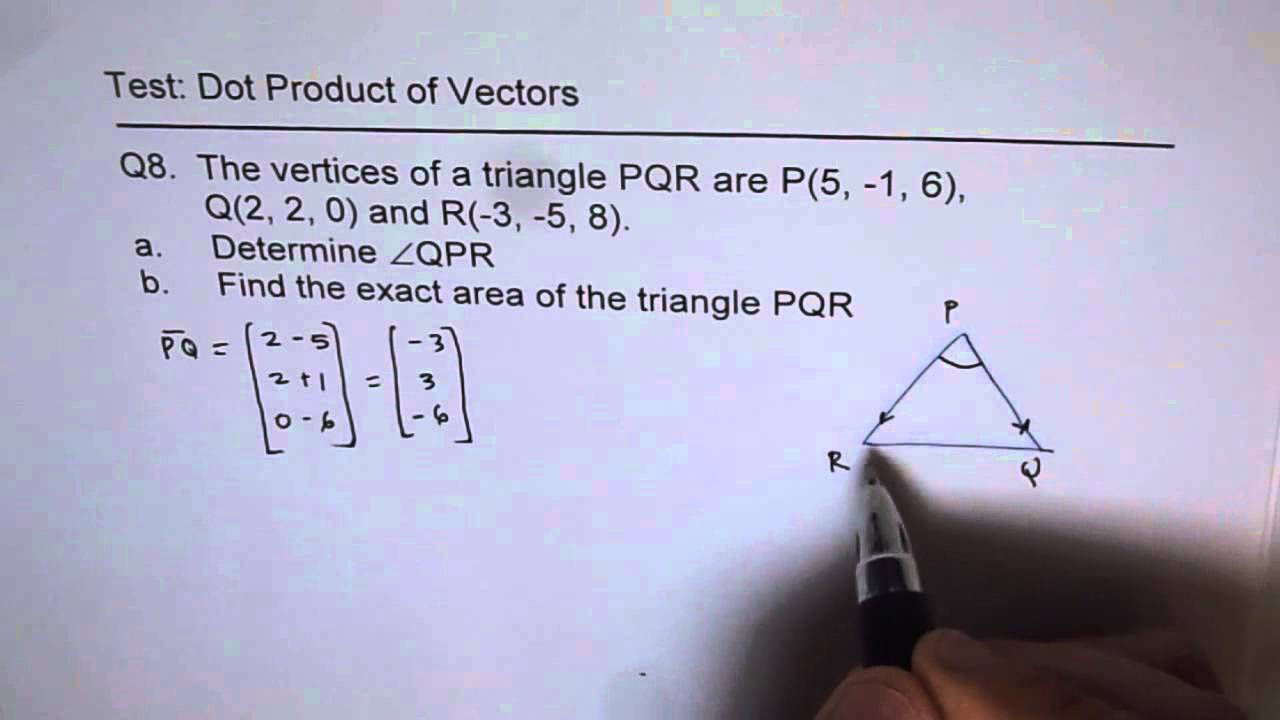 Wallpaper #NWfA5ZIBSpphPi3-3TGk28 Find Area of Right Triangle Triangle with Vectors and Dot Product Youtube