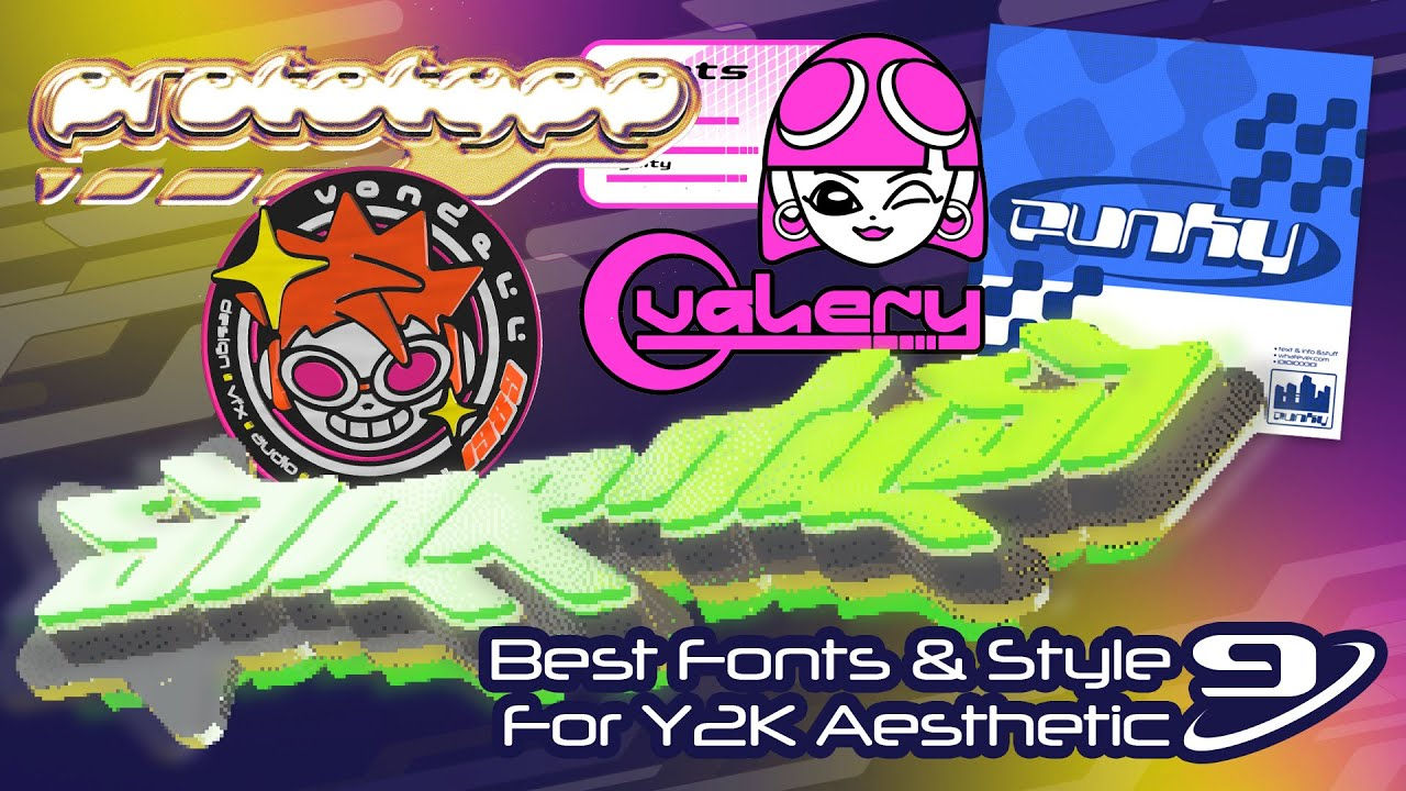Wallpaper #D7iA2pIBJvJKYCmESvJV282 Best Fonts for Y2k Aesthetic Logos Part 9 Layer Styles 3D Effects