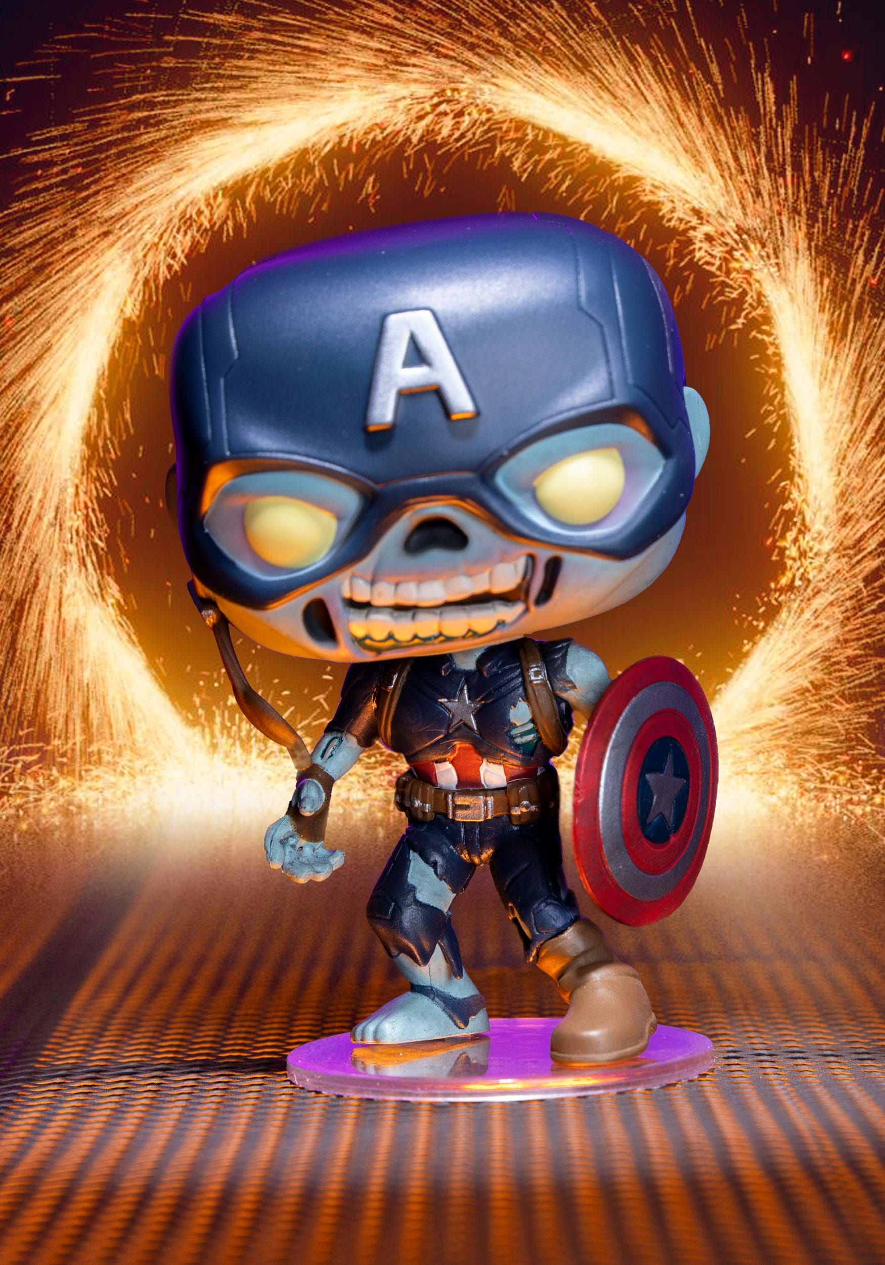 Wallpaper #36VyOJMBVBiSkHCa6I2W68 Funko Pop Marvel What if Zombie Captain America Figure