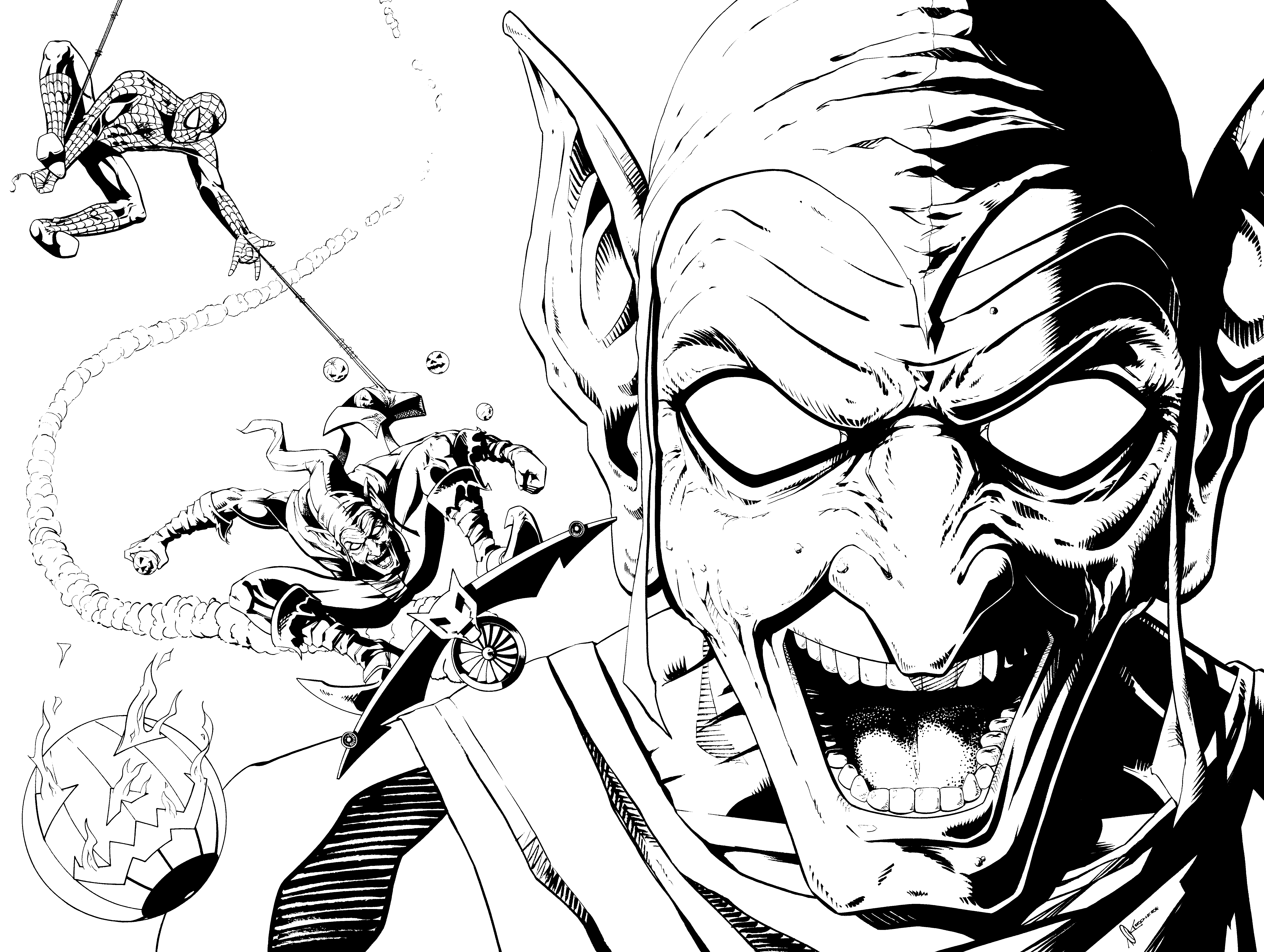 Wallpaper #GkAxMJMBJhL2WPbaVMA6318 Green Goblin and Webhead by Kentarcher on Deviantart