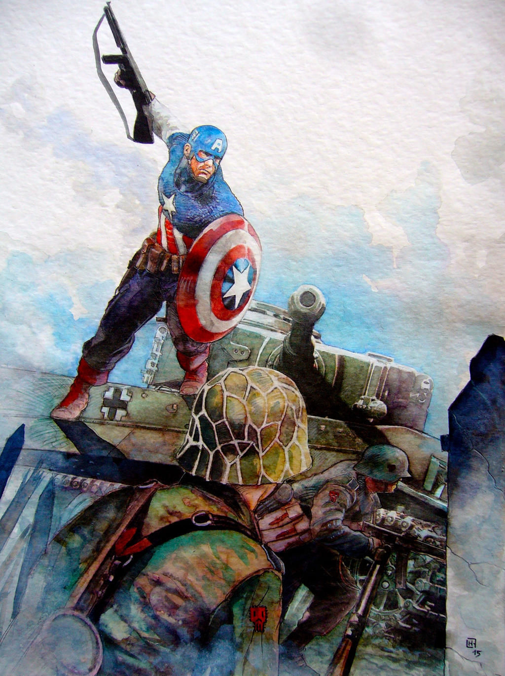 Wallpaper #K2cp85IBSpphPi3-snTT57 Captain America Ww2 by Henanff on Deviantart