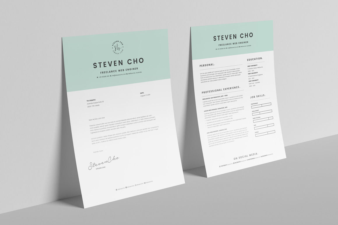 Wallpaper #XR0NLZMBlOZrFDOkqs4j156 39 Minimalist Cv Design Template Free Desain Cvmu