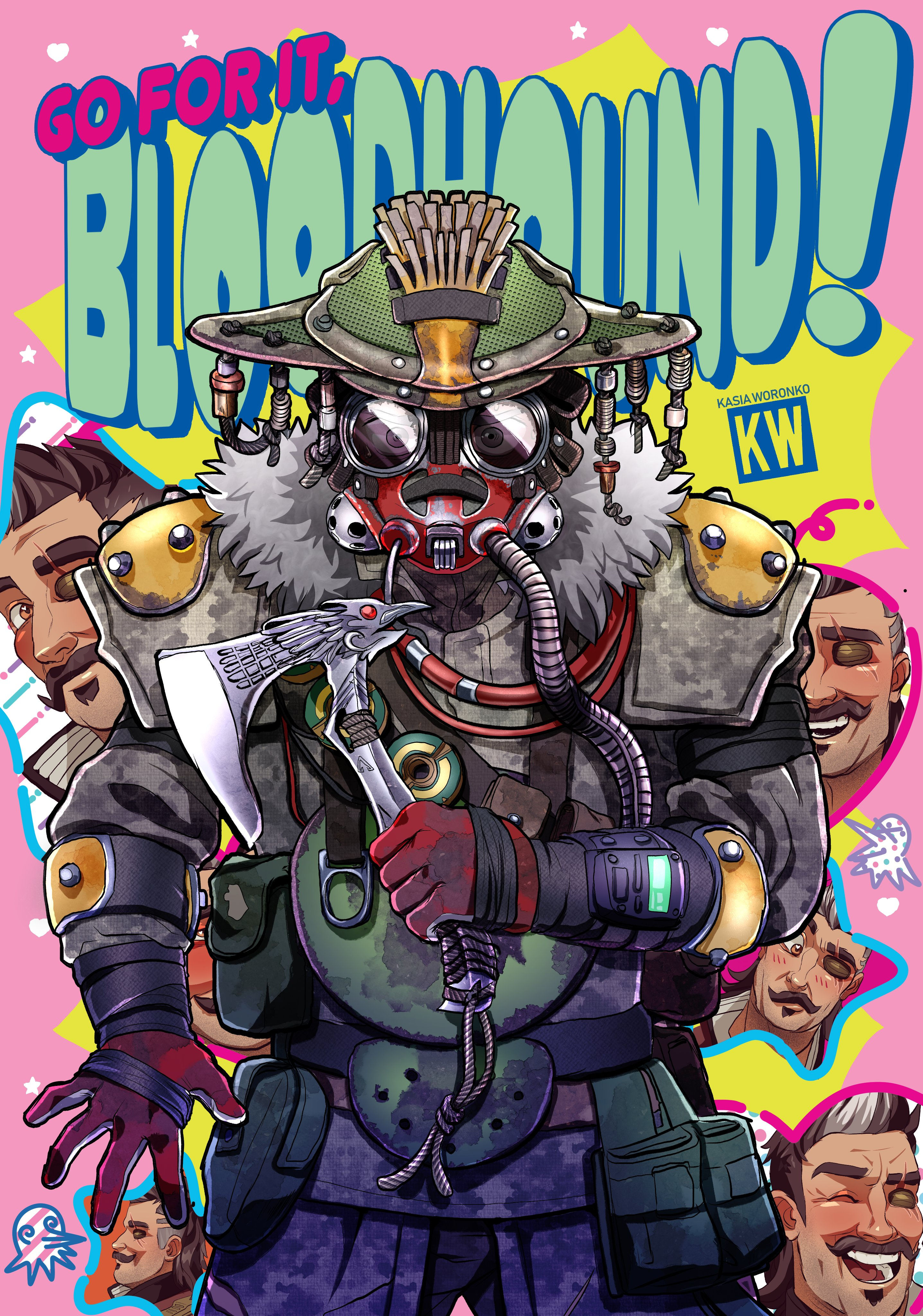 Wallpaper #mT-0O5MBLiIJ4c9OgY_W67 Bloodhound and Fuse Apex Legends and 1 More Drawn by Kasiawoe Danbooru