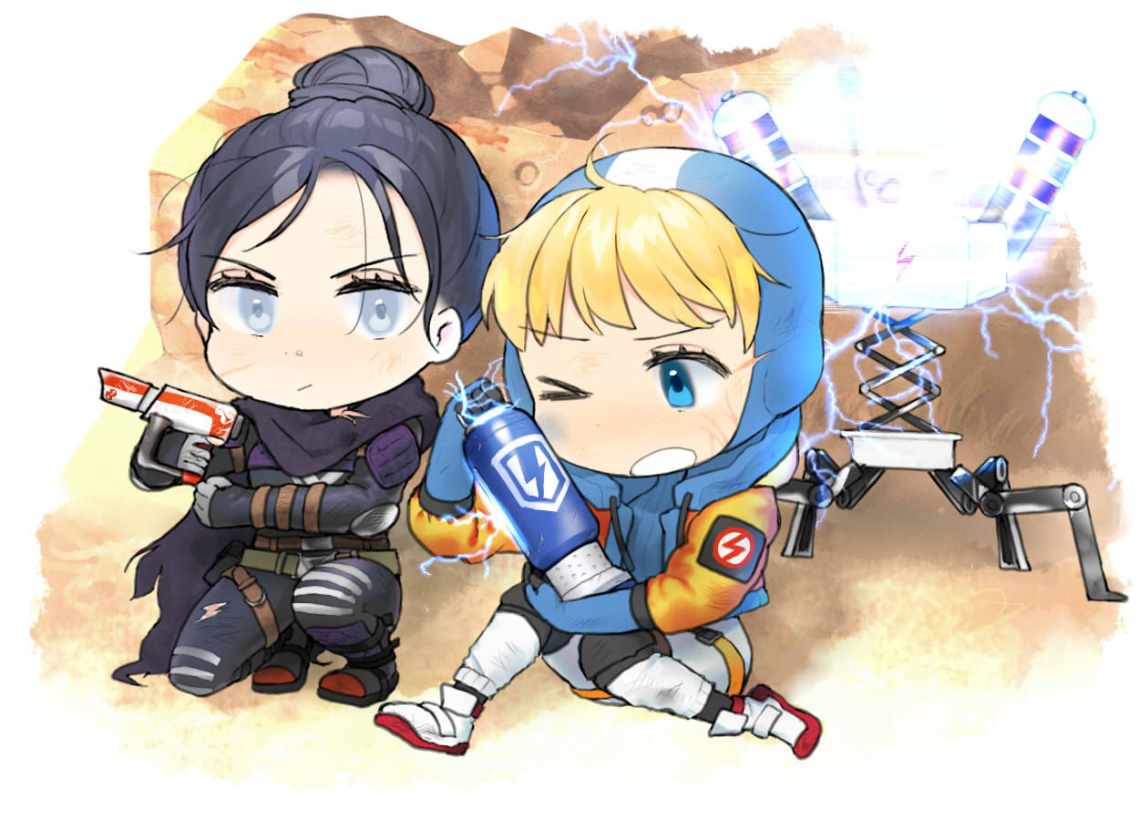 Wallpaper #fyzcSZMB0E1QgA7wCfSx113 Wattson and Wraith Apex Legends Drawn by Tsudzuya Danbooru