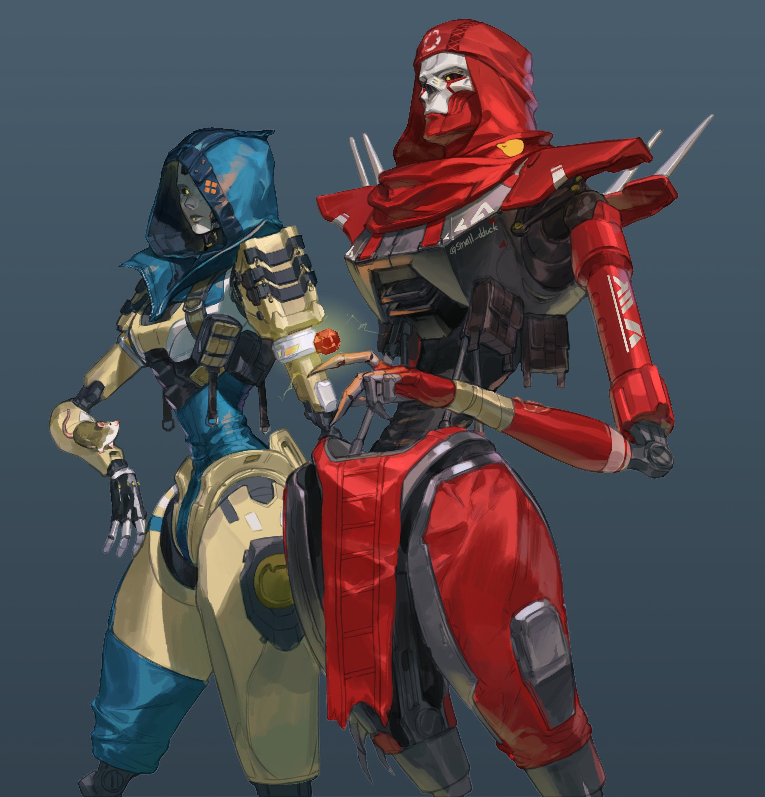Wallpaper #2HMQhY4BFI5NbQksZh0t32 Revenant and Ash Apex Legends Drawn by Small Dduck Danbooru
