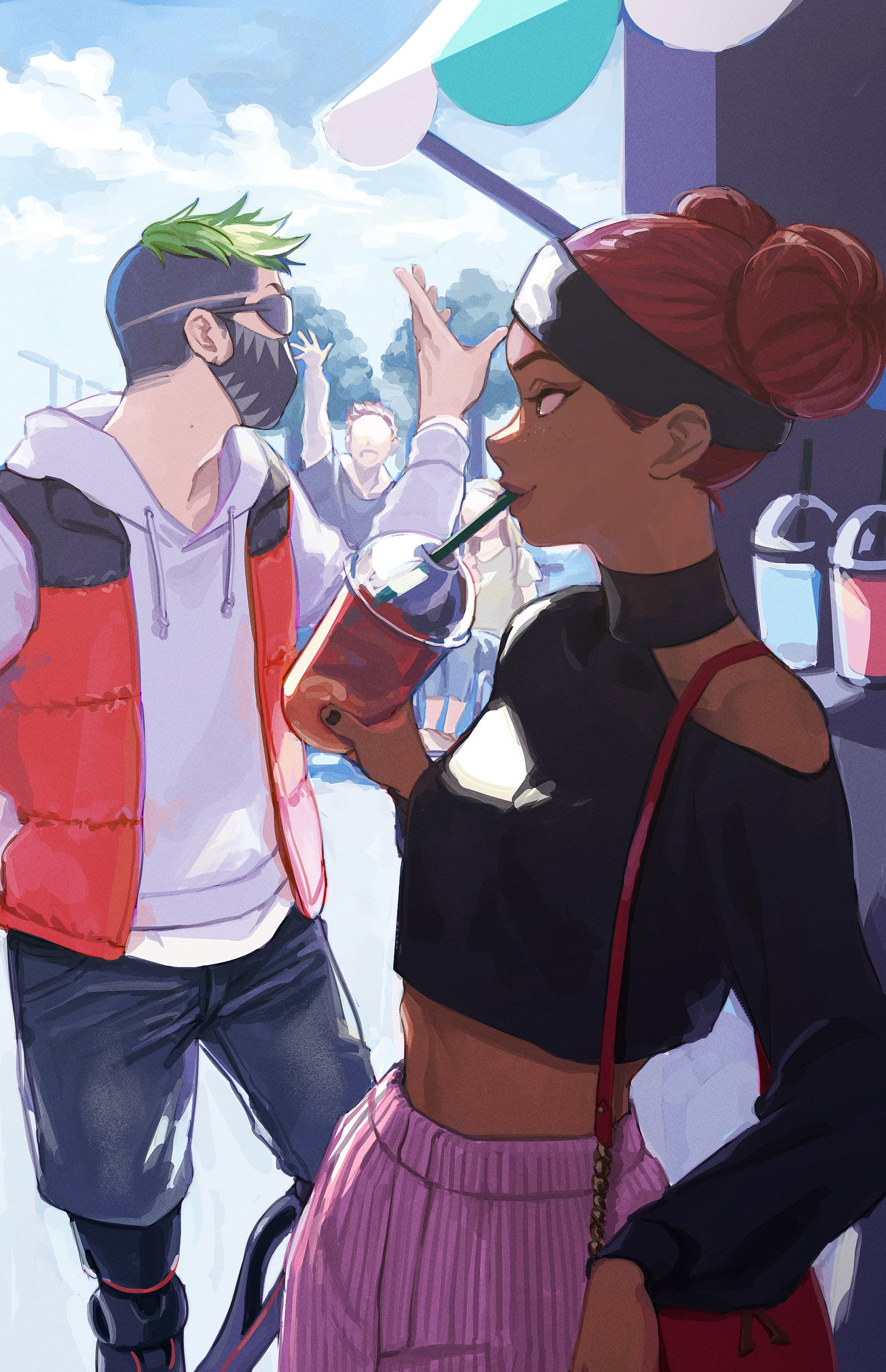 Wallpaper #4Rn9D48BtGB6xQ78HF2v8 Octane and Lifeline Apex Legends Drawn by 2gou Danbooru