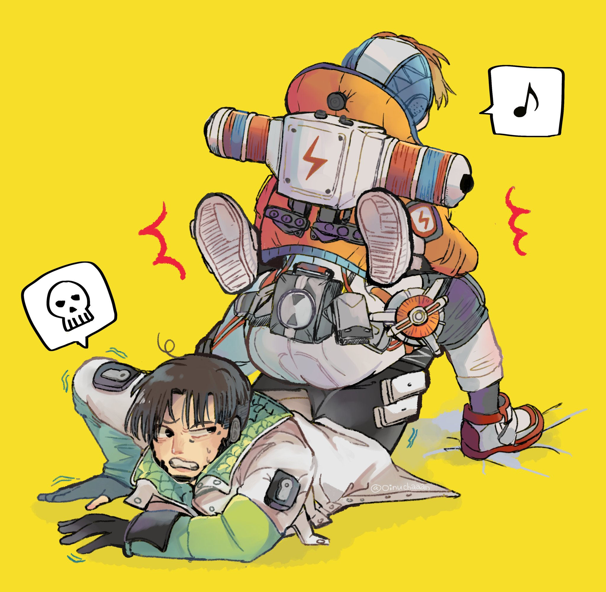 Wallpaper #fyzcSZMB0E1QgA7wCfSx124 Wattson and Crypto Apex Legends Drawn by Oinu Chan Danbooru