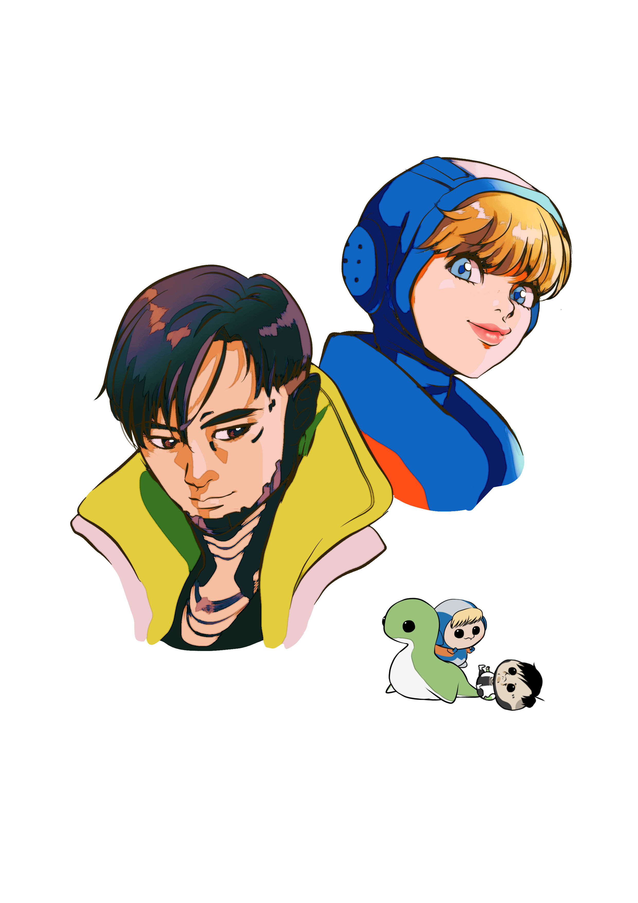 Wallpaper #VmjCH5MBSpphPi3-_iwa291 Wattson Crypto and Nessie Apex Legends Drawn by Usaginu Danbooru