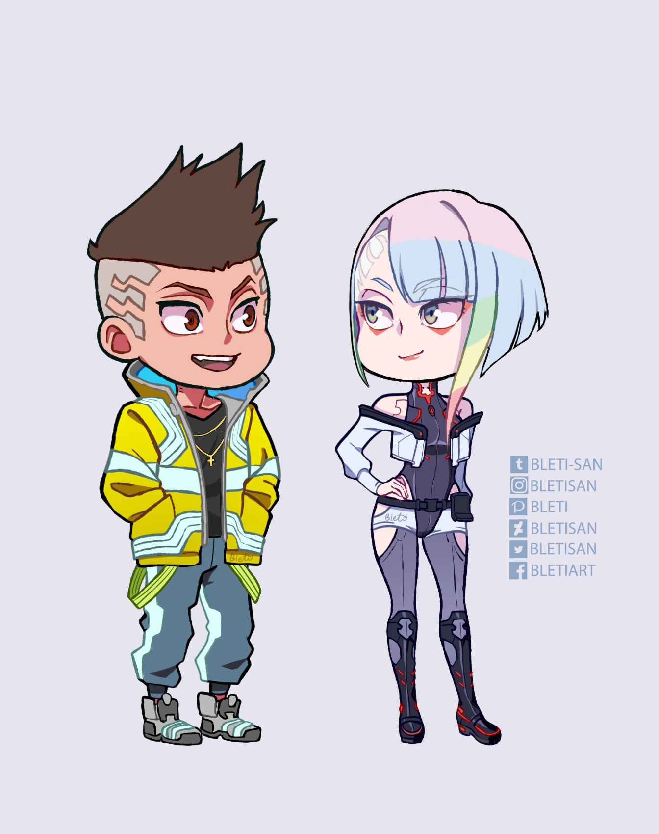Wallpaper #smhSIpMBSpphPi3-rjJB206 Lucy and David Martinez Cyberpunk and 1 More Drawn by Bletisan Danbooru