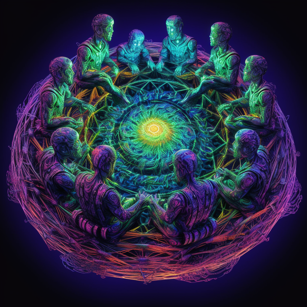 Wallpaper #cKU_N5MBVBiSkHCa8Itg216 The Cosmic Web a Tapestry of Digital Alchemy by the Cyber Witch Medium
