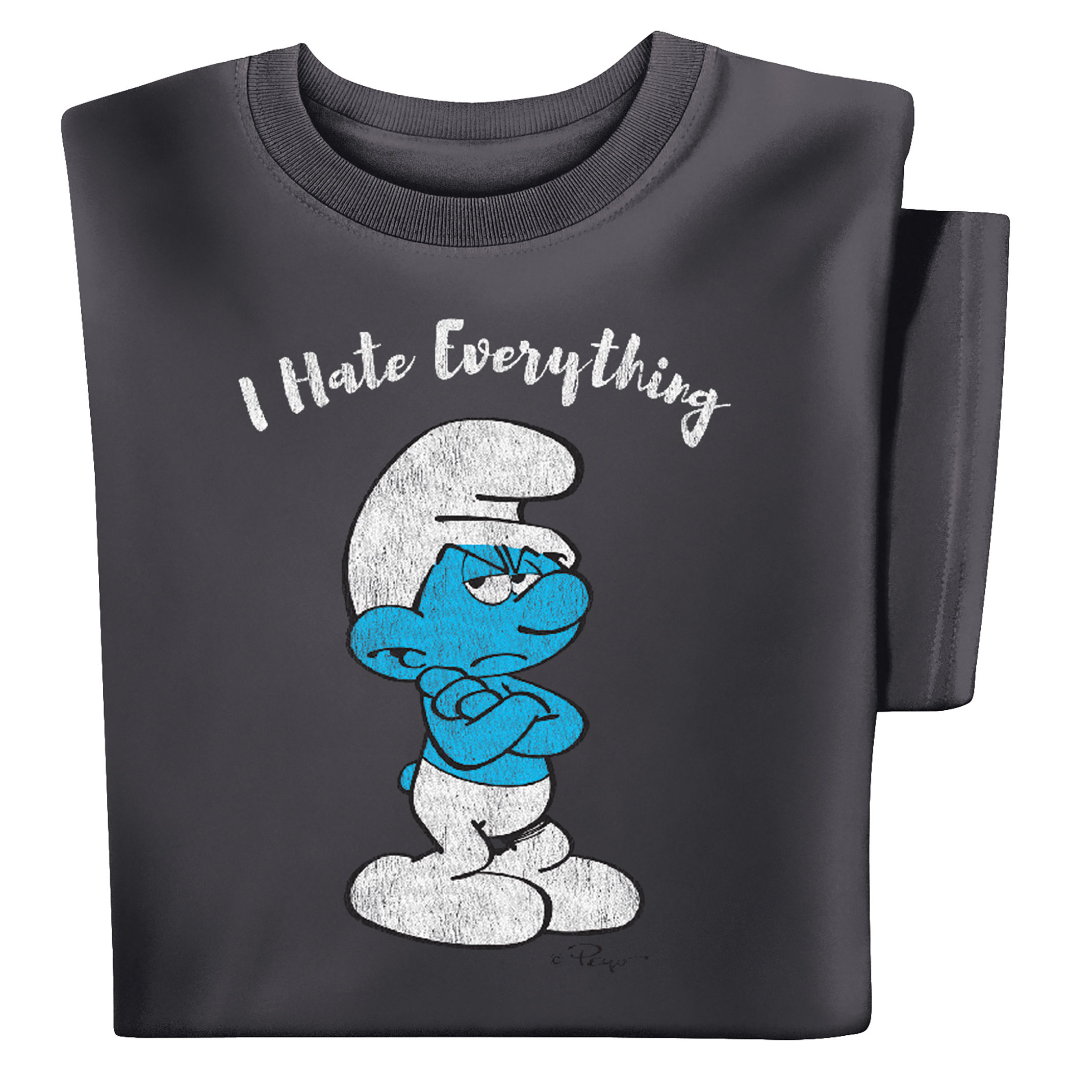 Wallpaper #jmdi6pIBSpphPi3-iEY-34 I Hate Everything Grouchy Smurf Short Sleeve Graphic Tee Collections Etc