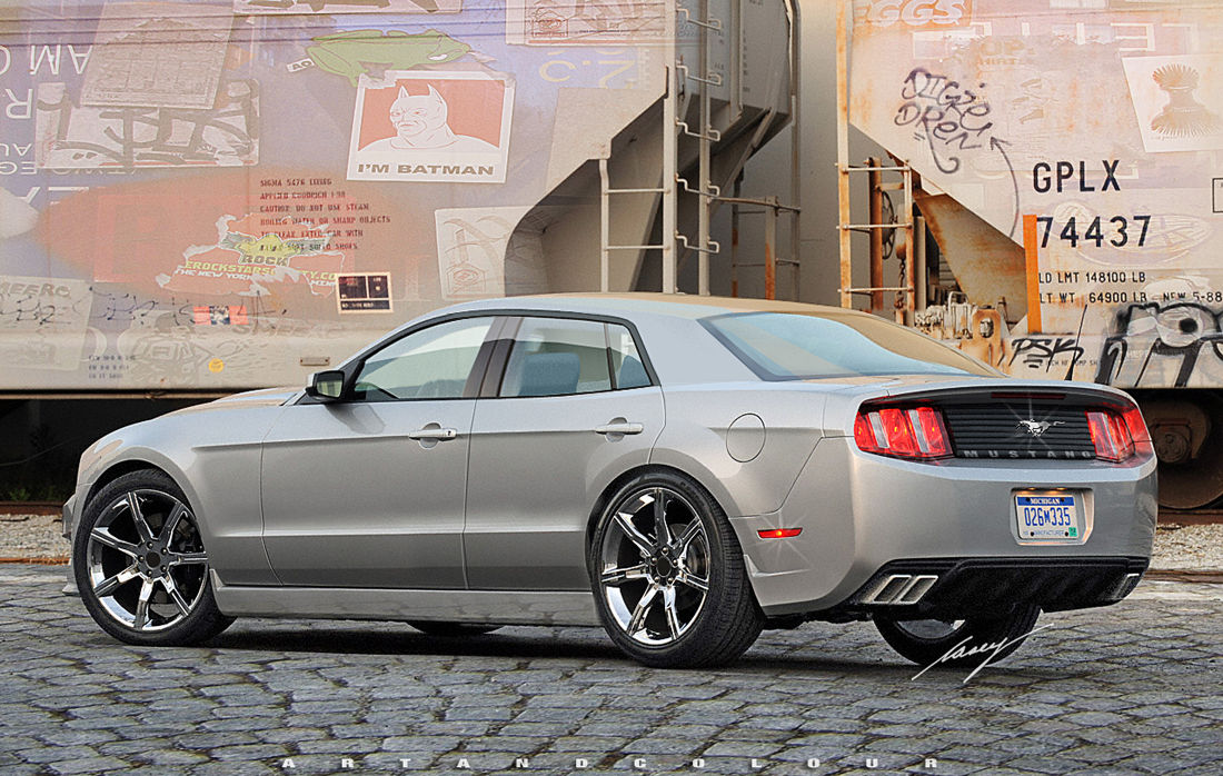 Wallpaper #xrkW35IBJvJKYCmEHAgX121 Caseyartandcolourcars Mustang 4 Door Sedan for 2012 Updated