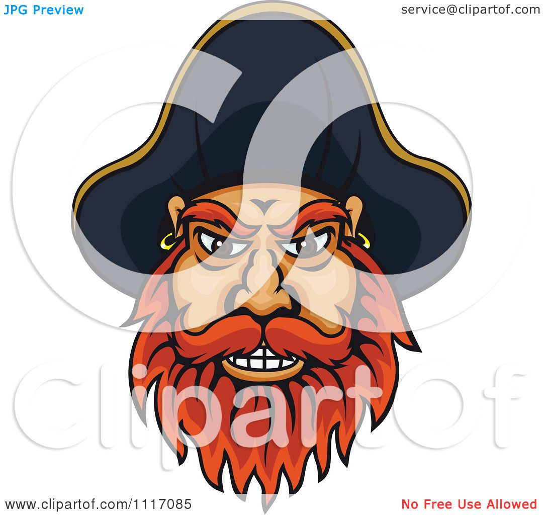 Wallpaper #sTGvNZMB5zzyi_yYOVfz397 Vector Clipart Pirate Captain Face with a Red Beard Royalty Free