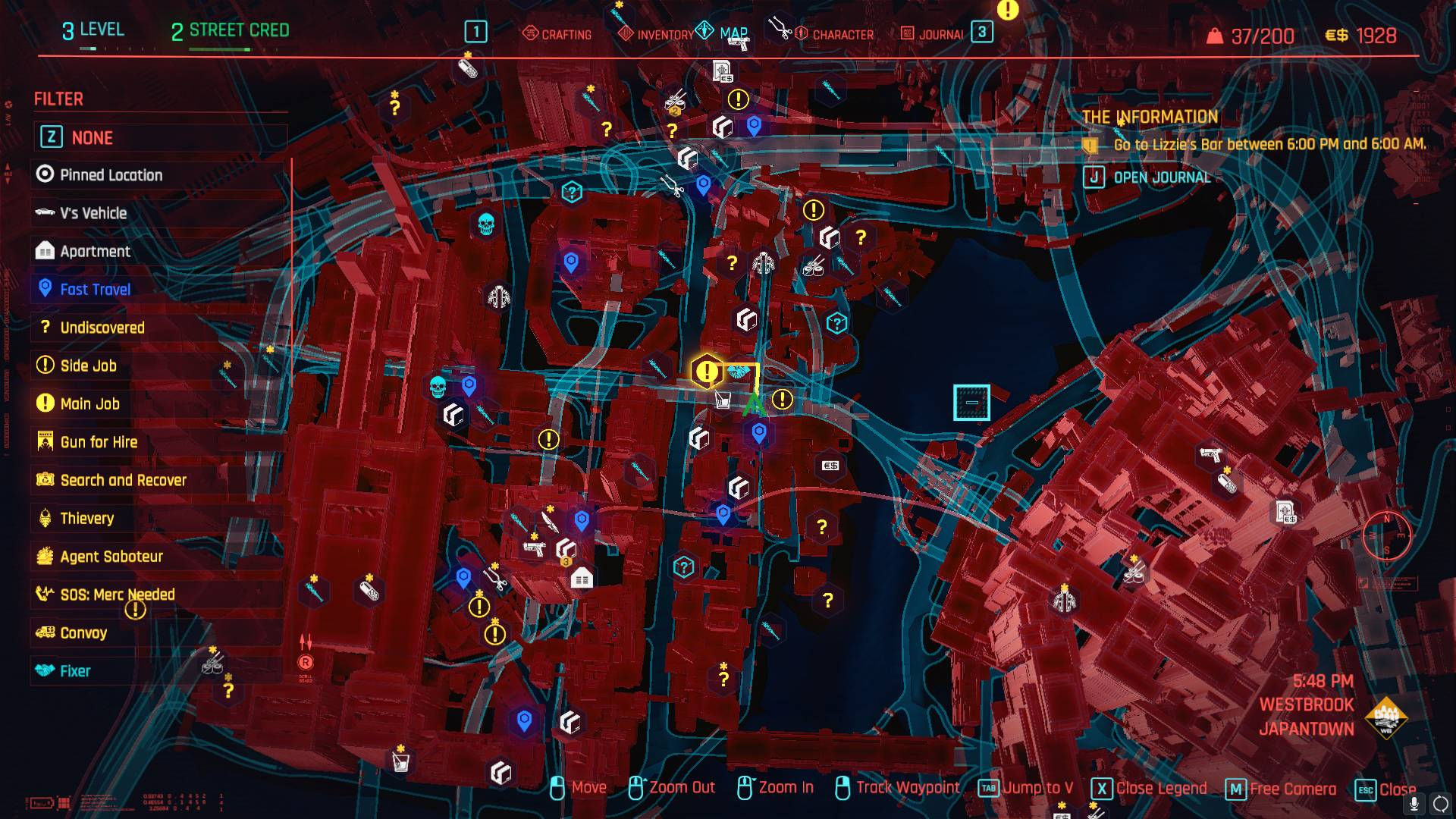 Wallpaper #CWfV7pIBSpphPi3-jF_J140 Cyberpunk 2077 Victor Vector Map