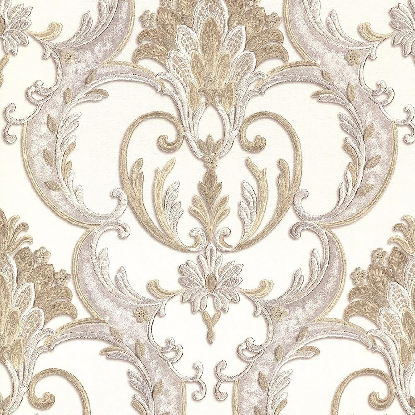 Wallpaper #fe508 Cream and Gold Damask Wallpaper Silver and Gold Wallpaper Goawall