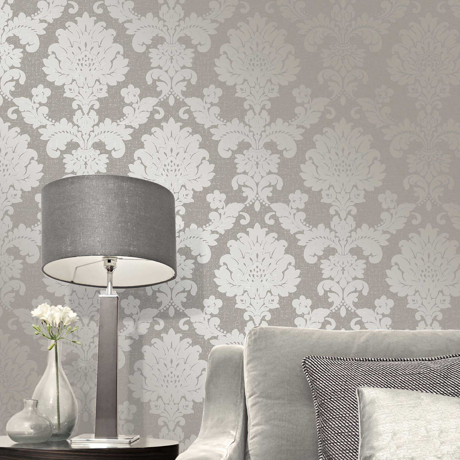 Wallpaper #fe508 Cream and Gold Damask Wallpaper Silver and Gold Wallpaper Goawall