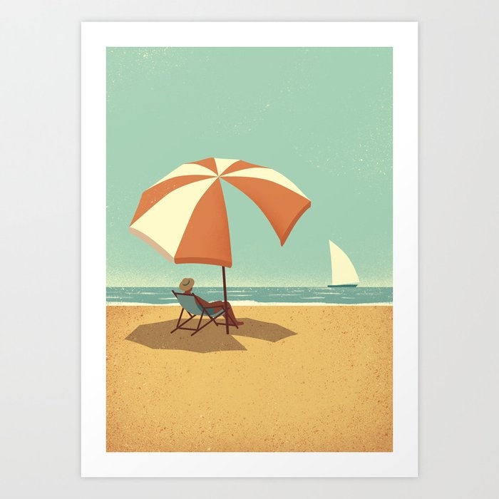 Wallpaper #aLiA1pIBJvJKYCmEHd7H386 On the Beach Art Print by Davidebonazzi Society6
