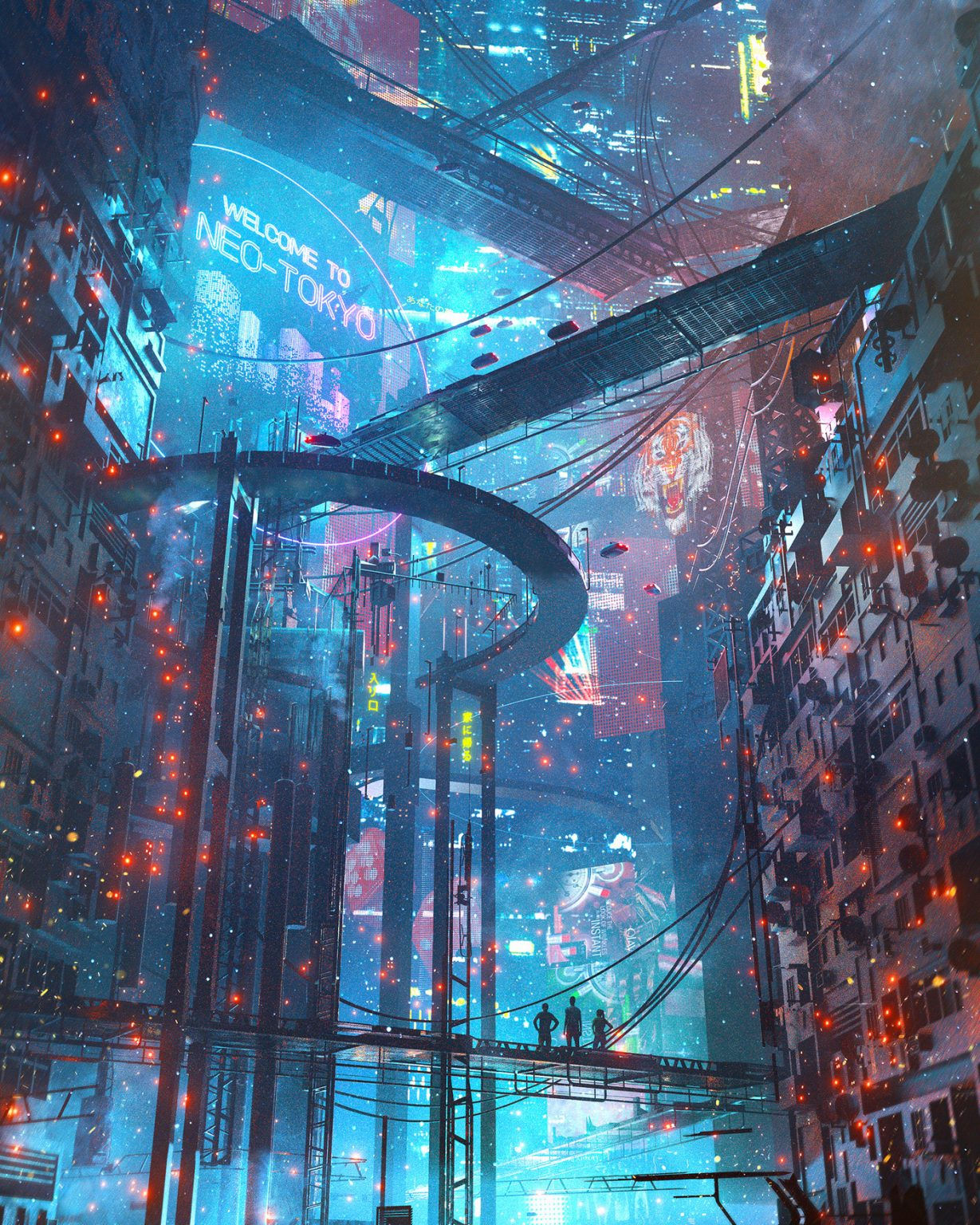Wallpaper #un2D9I4Bnwiau_P6Ag_z34 Sci Fi Cyberpunk Illustrations by Dangiuz Aka Leopoldo Dangelo