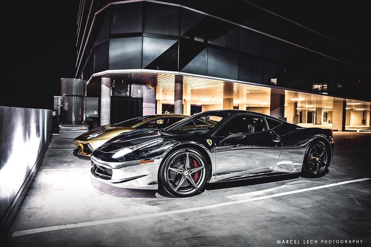 Wallpaper #LHPJho4BFI5NbQksPCAz7 Chrome Silver Ferrari 458 Loud Acceleration with Armytrix Titanium F1