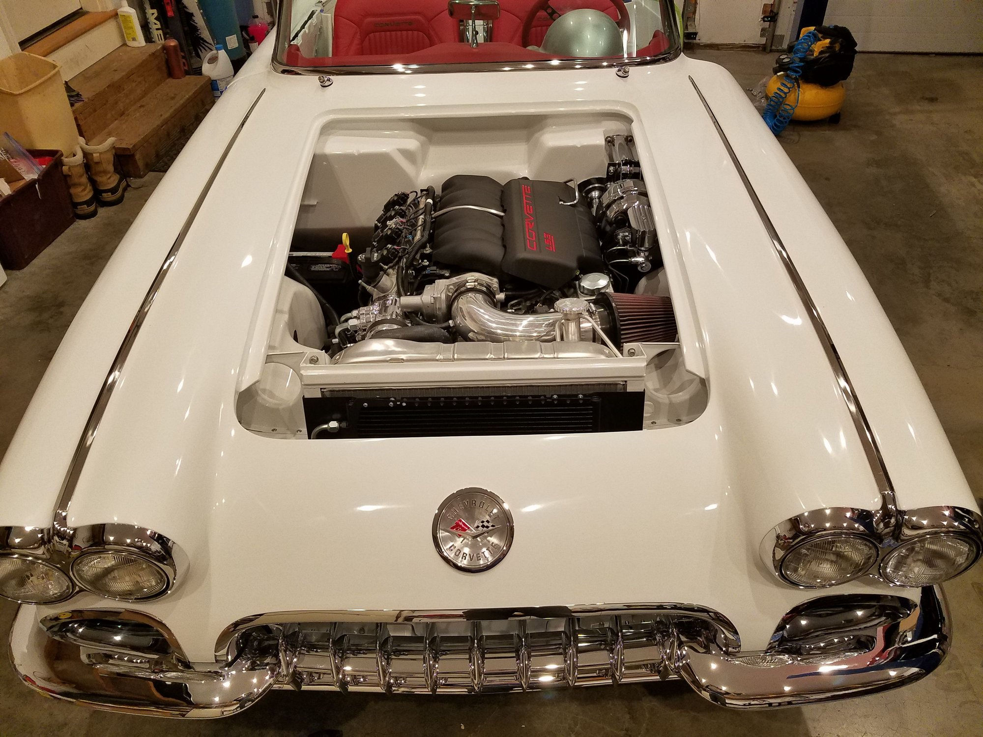 Wallpaper #GEC3L5MBJhL2WPbab77t92 C1 C1 Restomod Engine Compartment Finish Corvetteforum Chevrolet