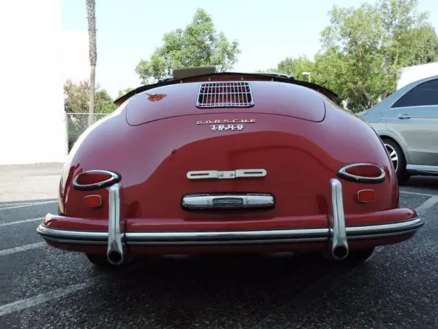 Wallpaper #D7ic1pIBJvJKYCmEV9-P87 1959 Porsche 356 Convertible D Ruby Red with Tan Restored Full