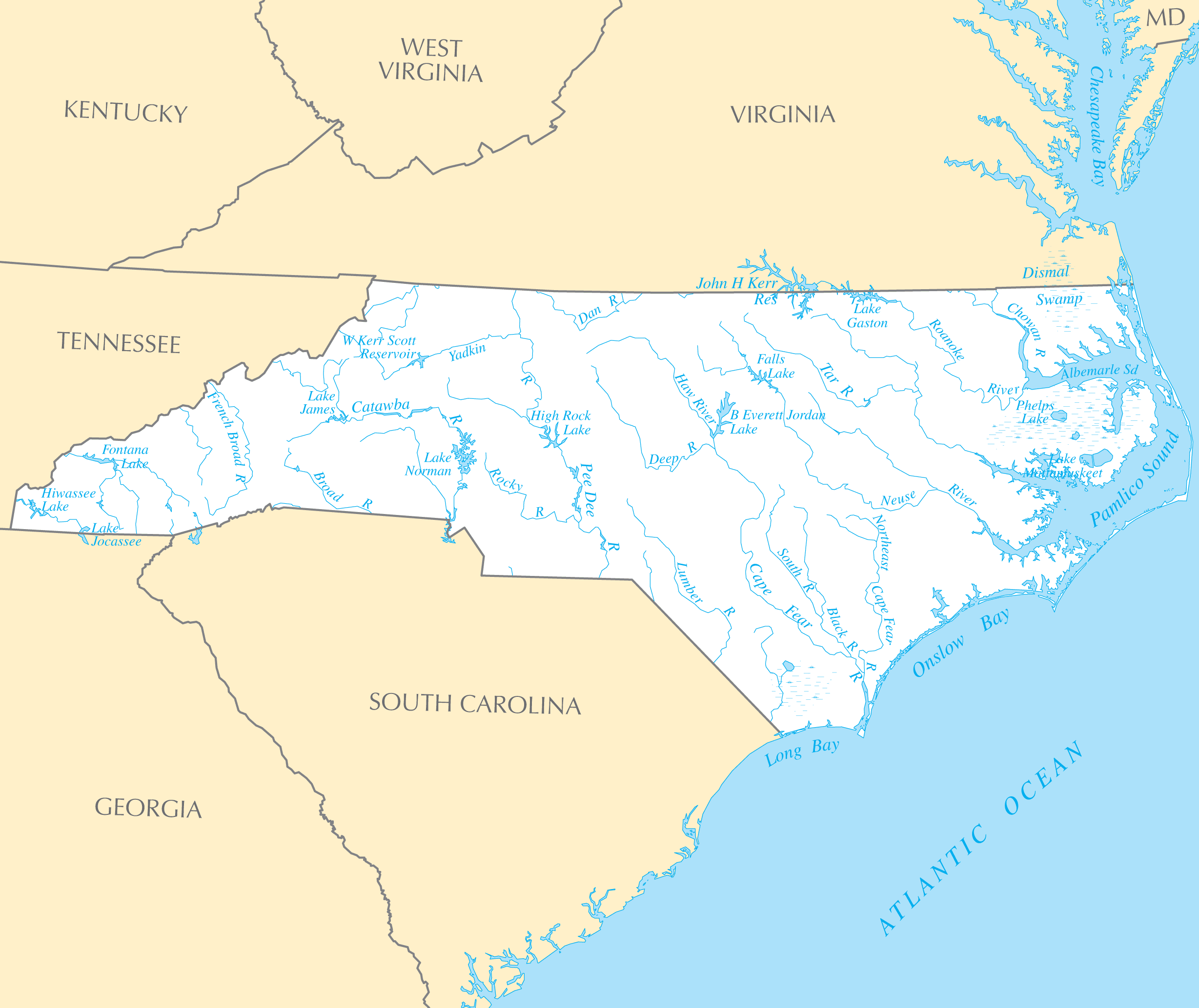 Wallpaper #nljPM5MBzN9vxX34OznC96 North Carolina Rivers and Lakes Mapsofnet
