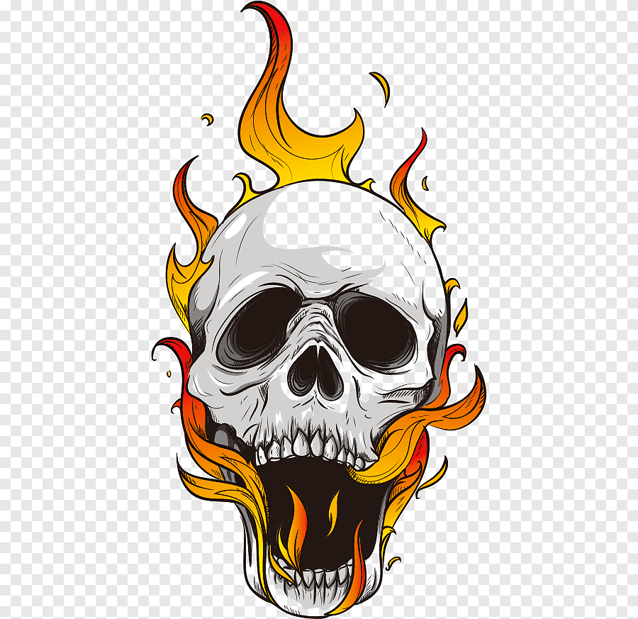 Wallpaper #XLhI2JIBJvJKYCmEa-fn58 Flaming Skull Illustration Flame Skull Computer File Skull and Flames