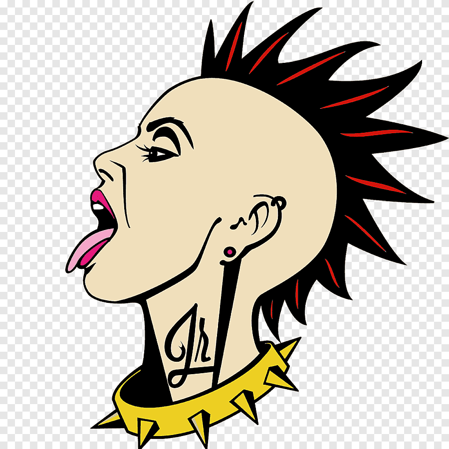 Wallpaper #59e9f Cartoon Punk Rock Hair 12381474 Vector Art at Vecteezy