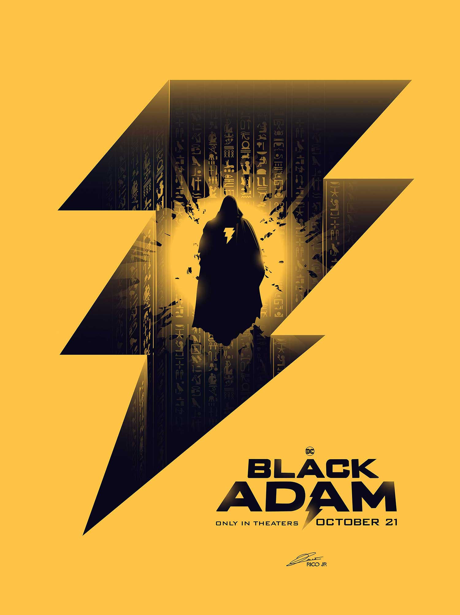 Wallpaper #vB0hLpMBlOZrFDOkktJf129 DC Comics Black Adam Poster Art Poster by Rico Jr