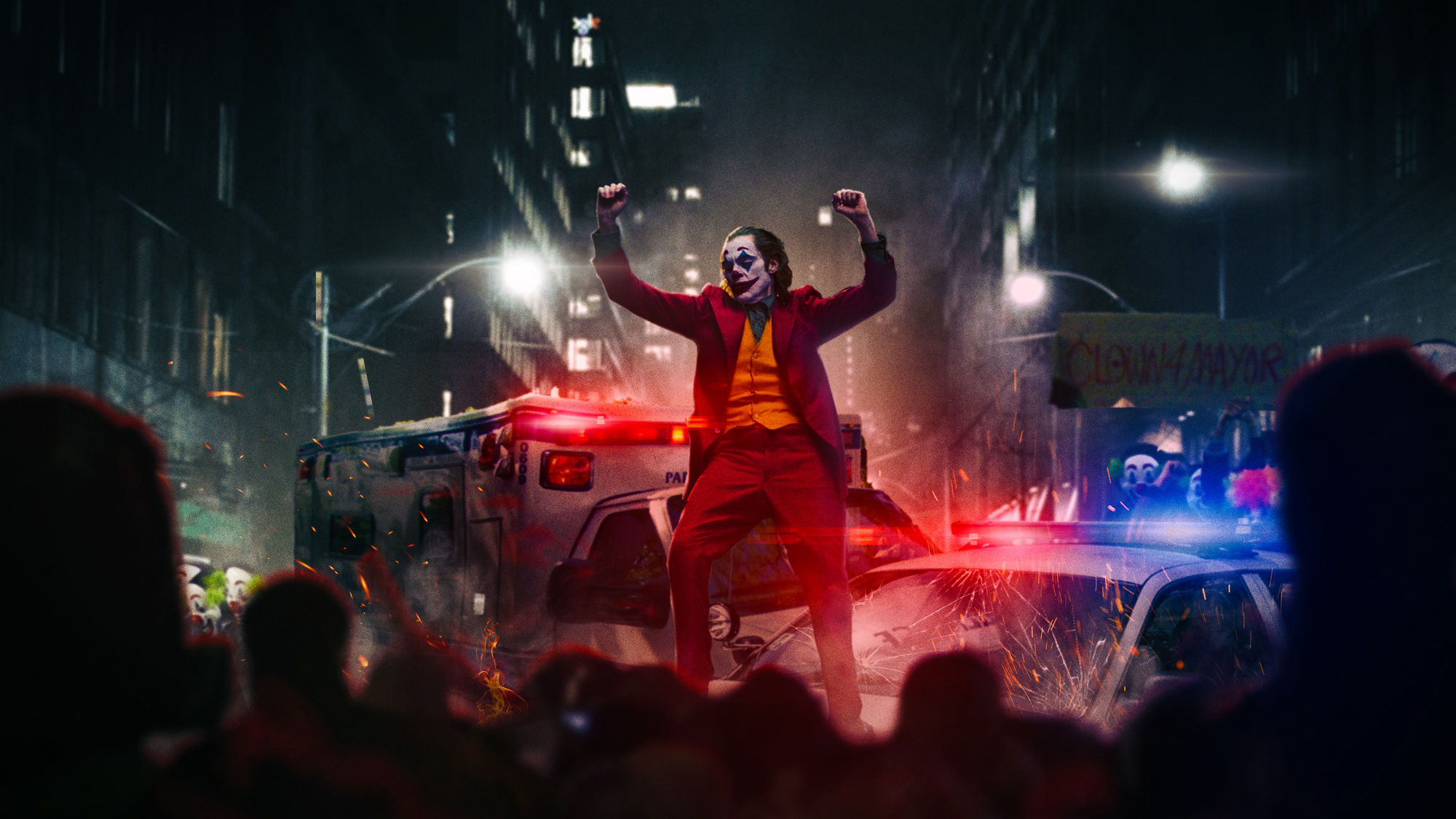 Wallpaper #_0C5MZMBJhL2WPbay8f5334 Joker Dancing on Police Car HD Superheroes 4K Wallpapers Images