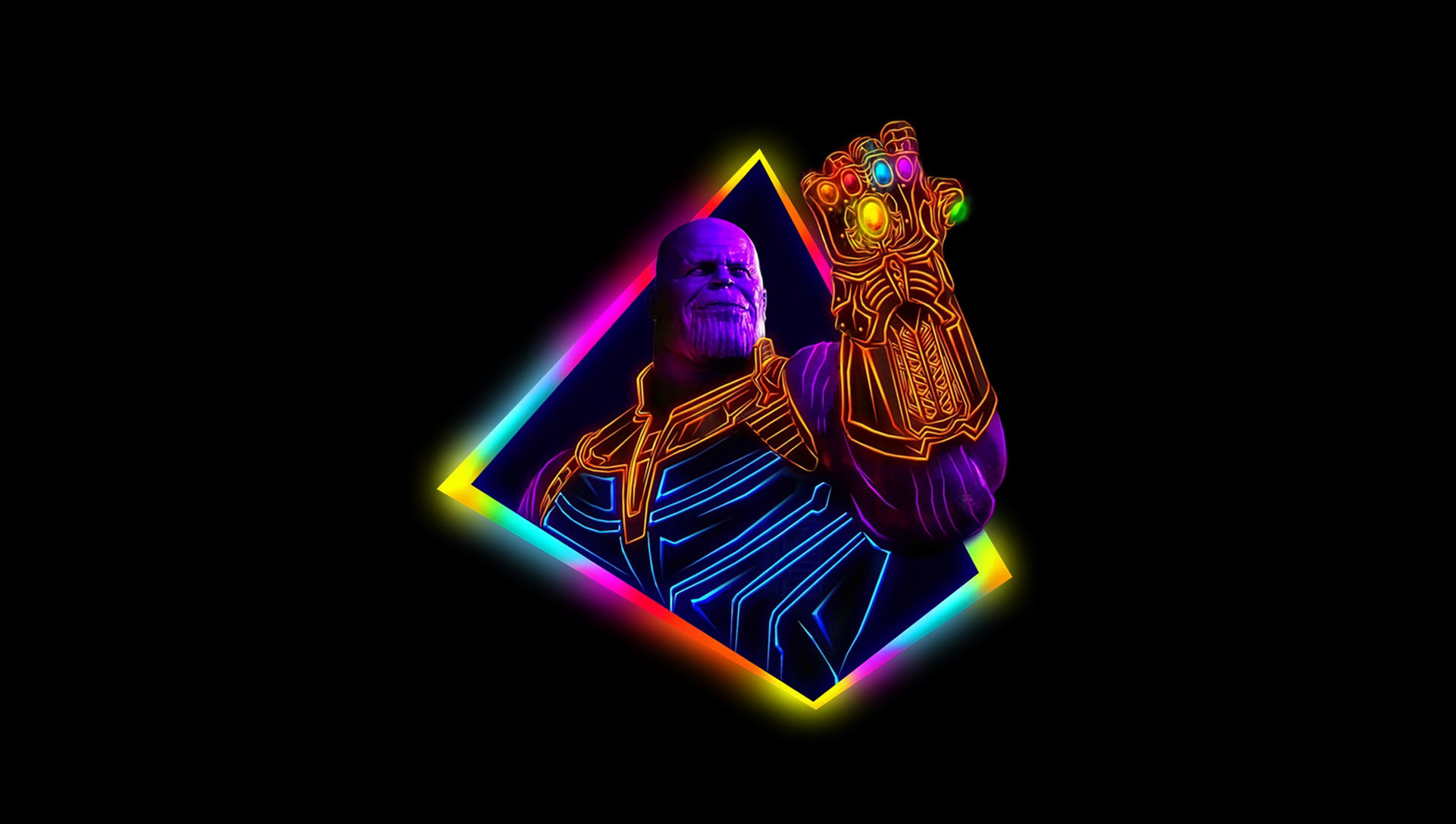 Wallpaper #GaUTOJMBVBiSkHCa8I0I55 1920x1080 Thanos Avengers Infinity War 80s Style Artwork Laptop Full HD