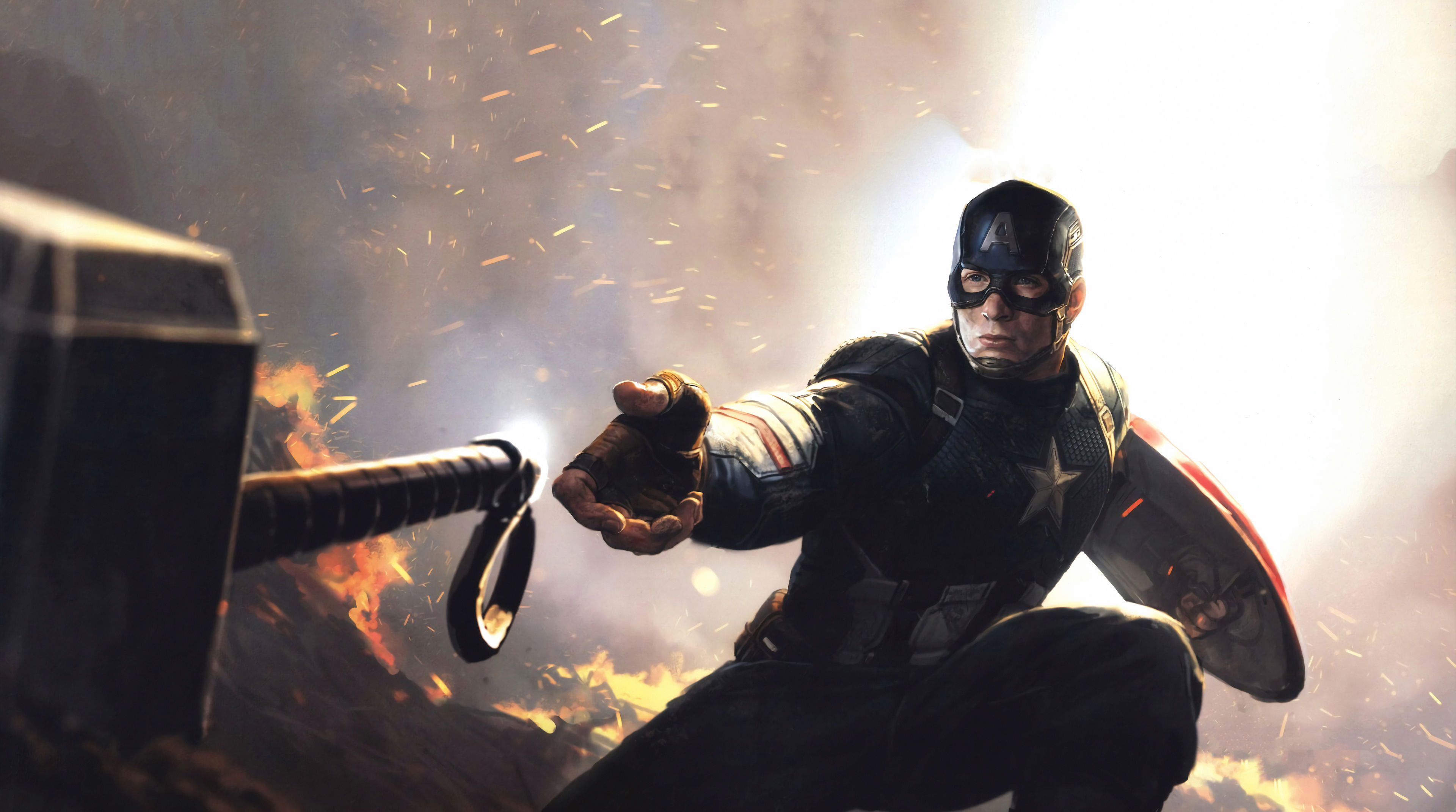 Wallpaper #knQtwo4B_8f4nGFajm4321 Captain America Mjolnir Wallpaper Captain America 4K Thor Iron Man