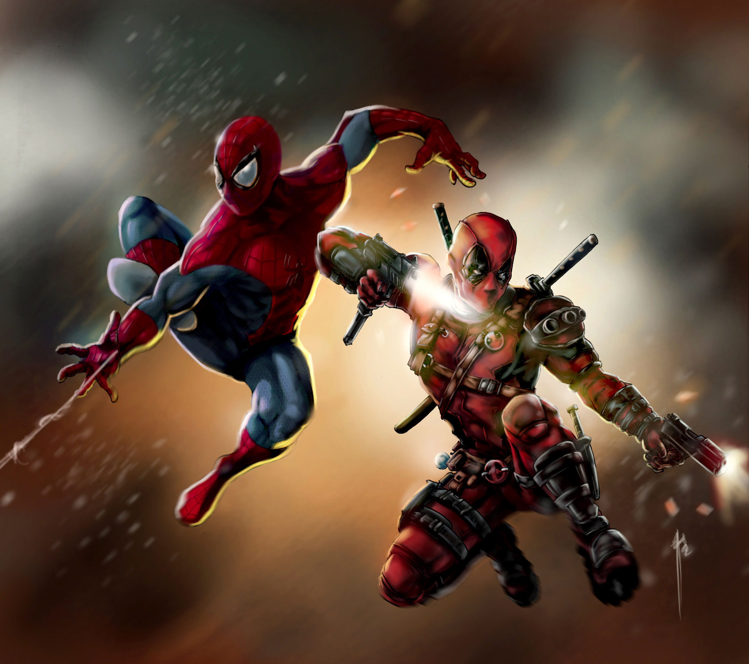 Wallpaper #oxmiE48BtGB6xQ78bGYS22 Deadpool and Spiderman HD Superheroes 4K Wallpapers Images