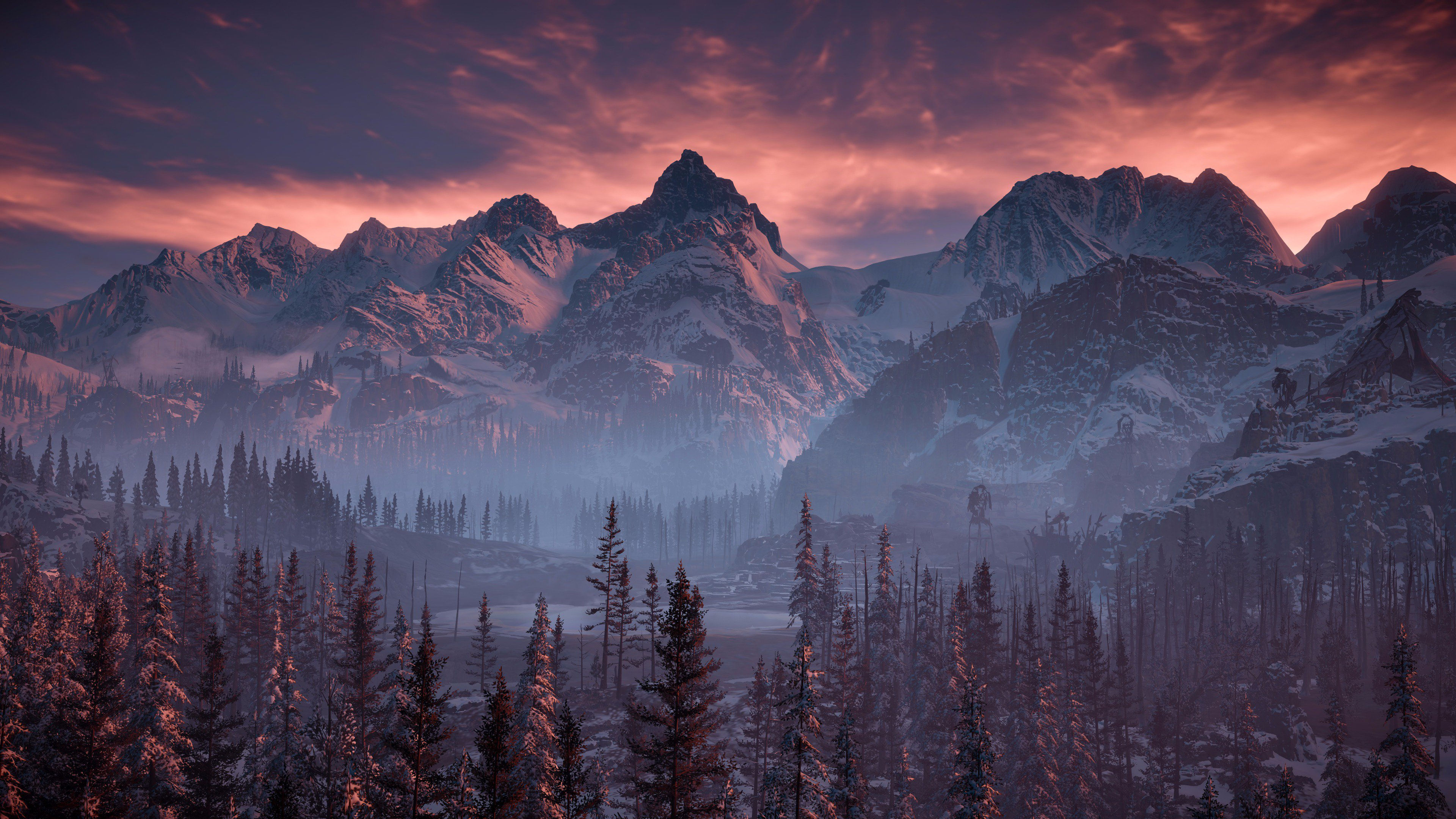 Wallpaper #Eu9-TJMBMN-XEVvVbD7S111 Horizon Zero Dawn Nature Mountains Trees Sky 4K HD Games 4K