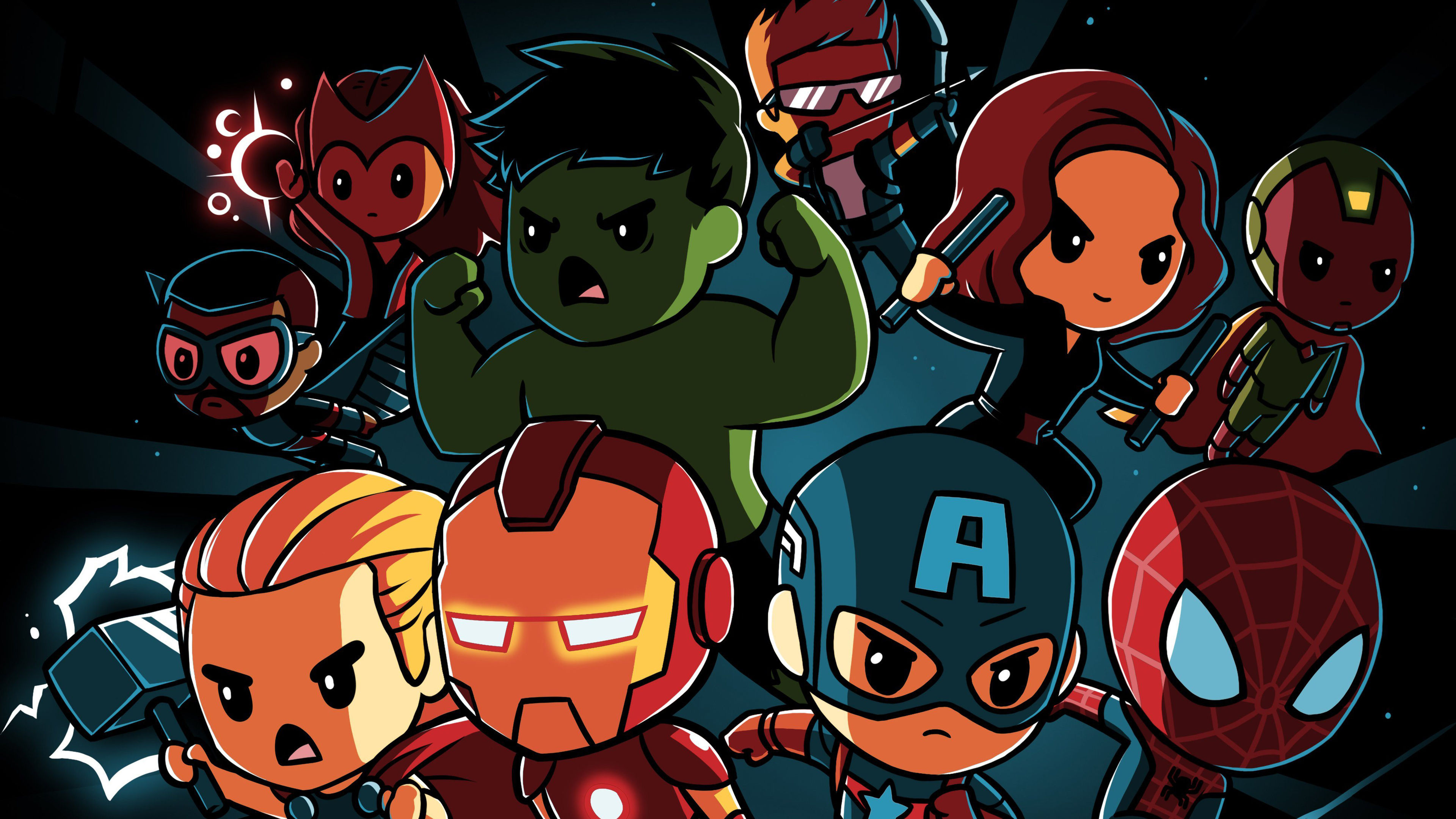Wallpaper #shnsEo8BtGB6xQ78dGRS57 3840x2160 Avengers Infinity War Little Superheroes 4K HD 4K Wallpapers