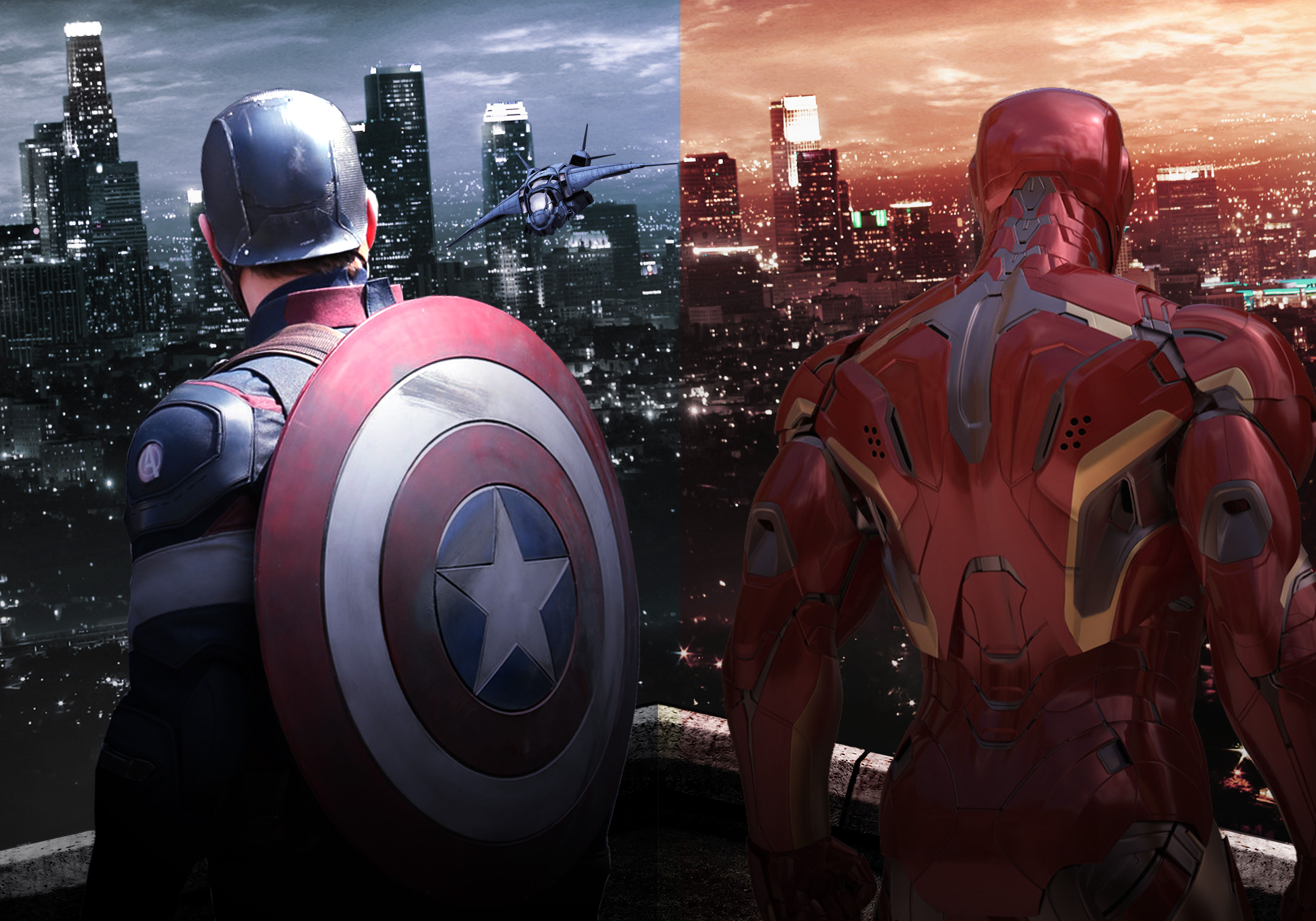 Wallpaper #B0C9D 3840x2400 Captain America vs Iron Man 4K 2020 4K HD 4K Wallpapers